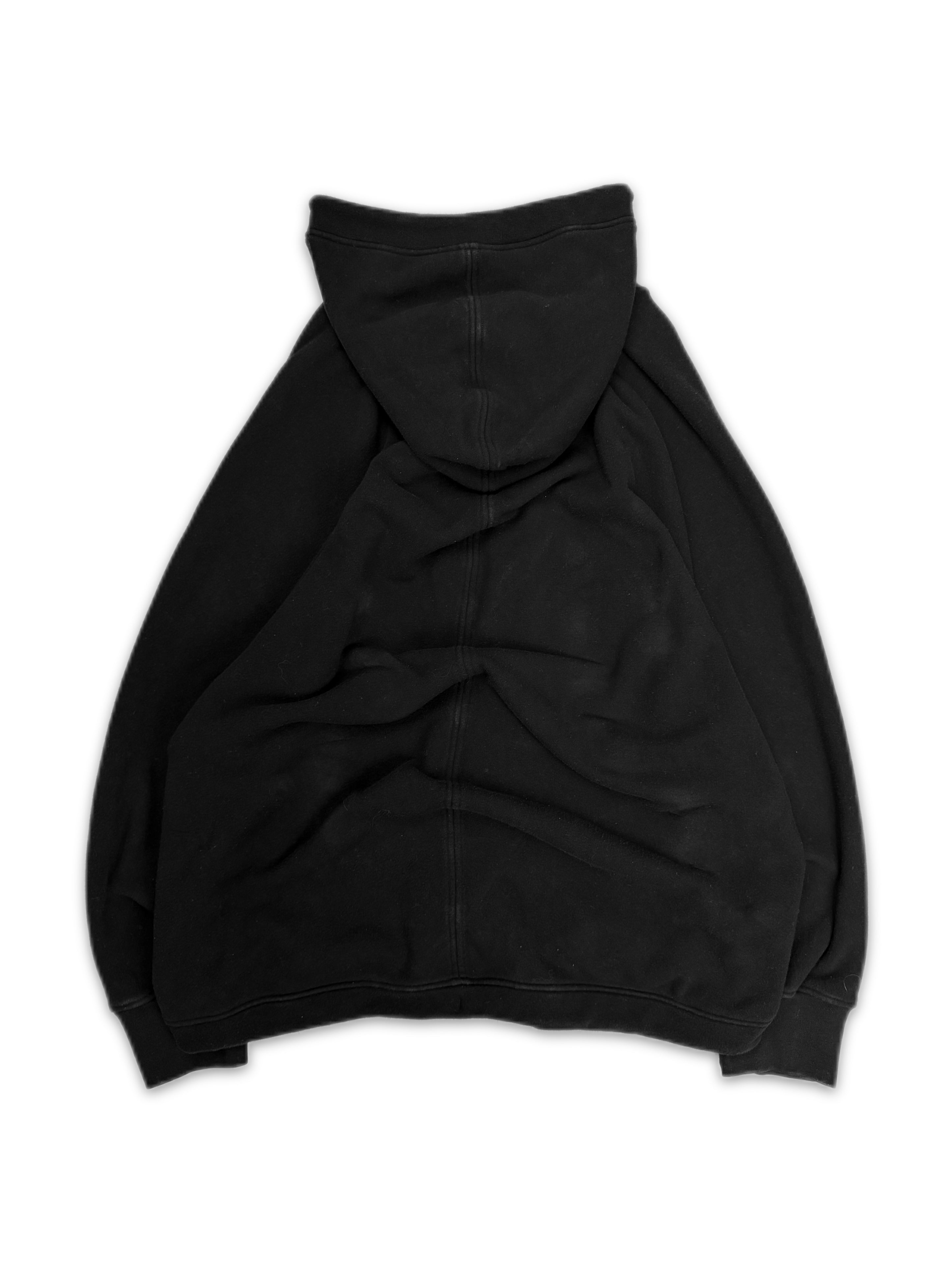 AW17 Balenciaga Mini Logo Zip-up Black Heavy Weight Hoodie