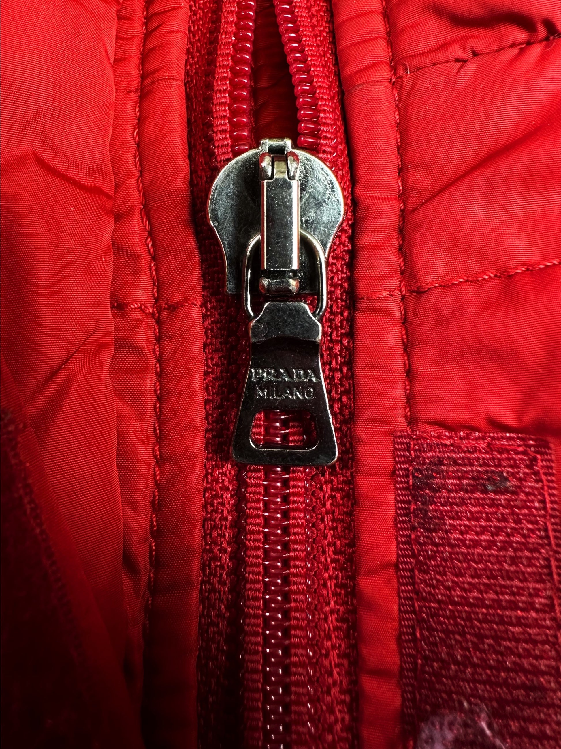 Prada Sport Linea Rossa Down Fill Two Tone Puffer Jacket