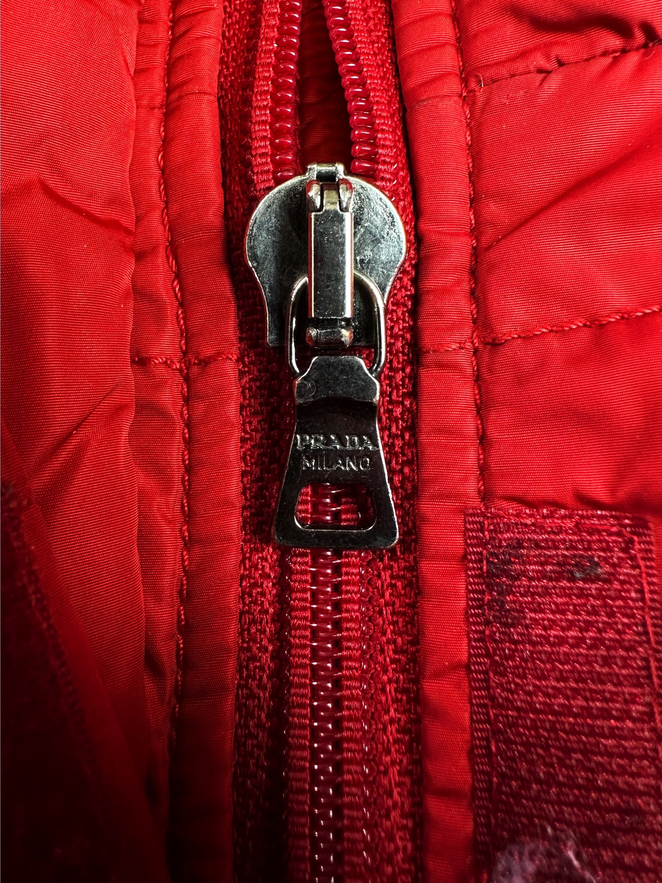 Prada Sport Linea Rossa Down Fill Two Tone Puffer Jacket