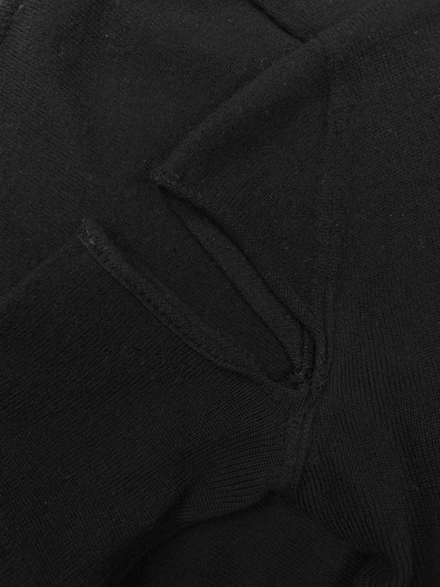 90s Helmut Lang ‘Cut Out’ Shoulder Black Knitted Sweater