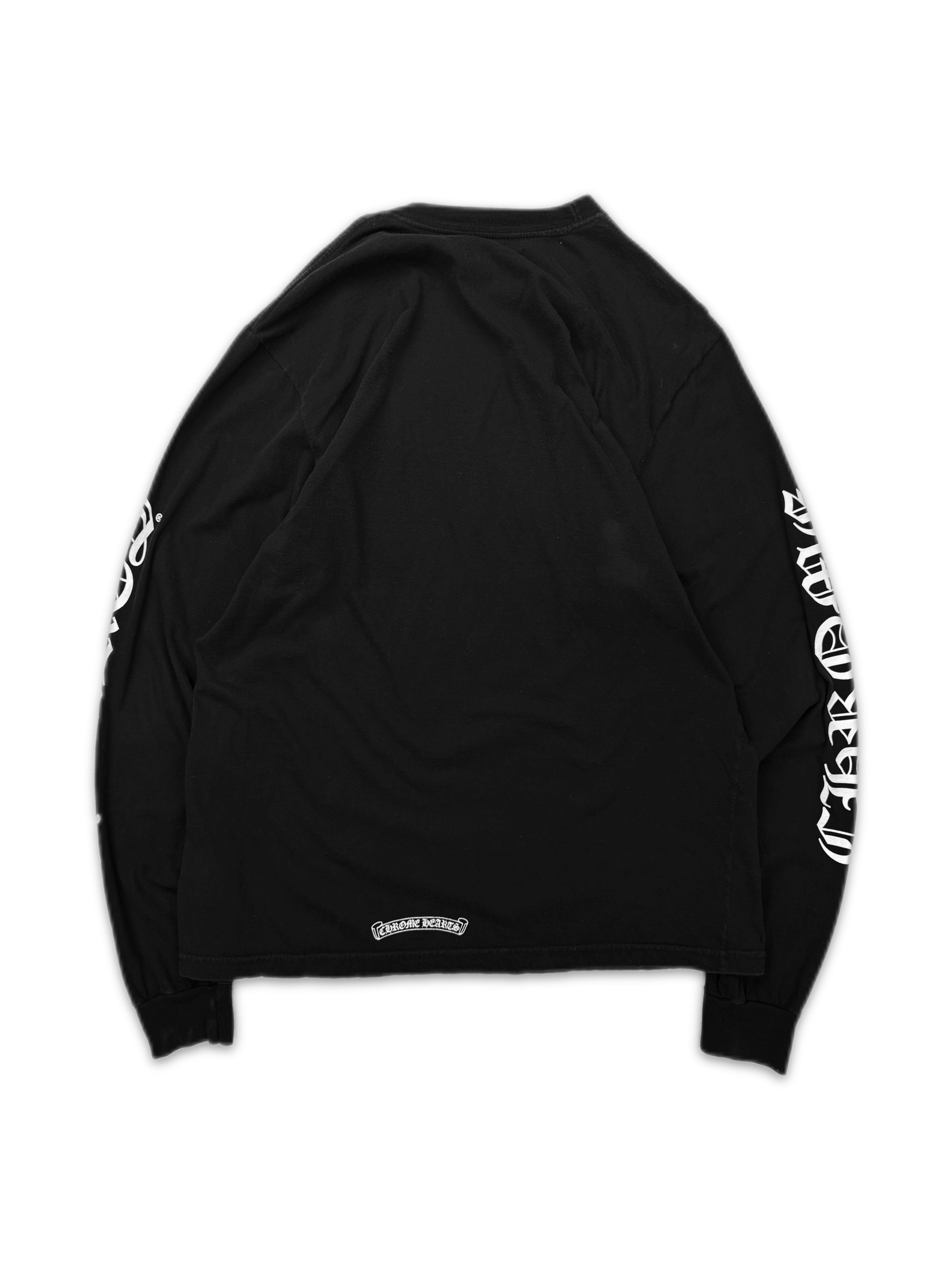 Chrome Hearts Collar Logo Black Sleeve Graphic Long Sleeve
