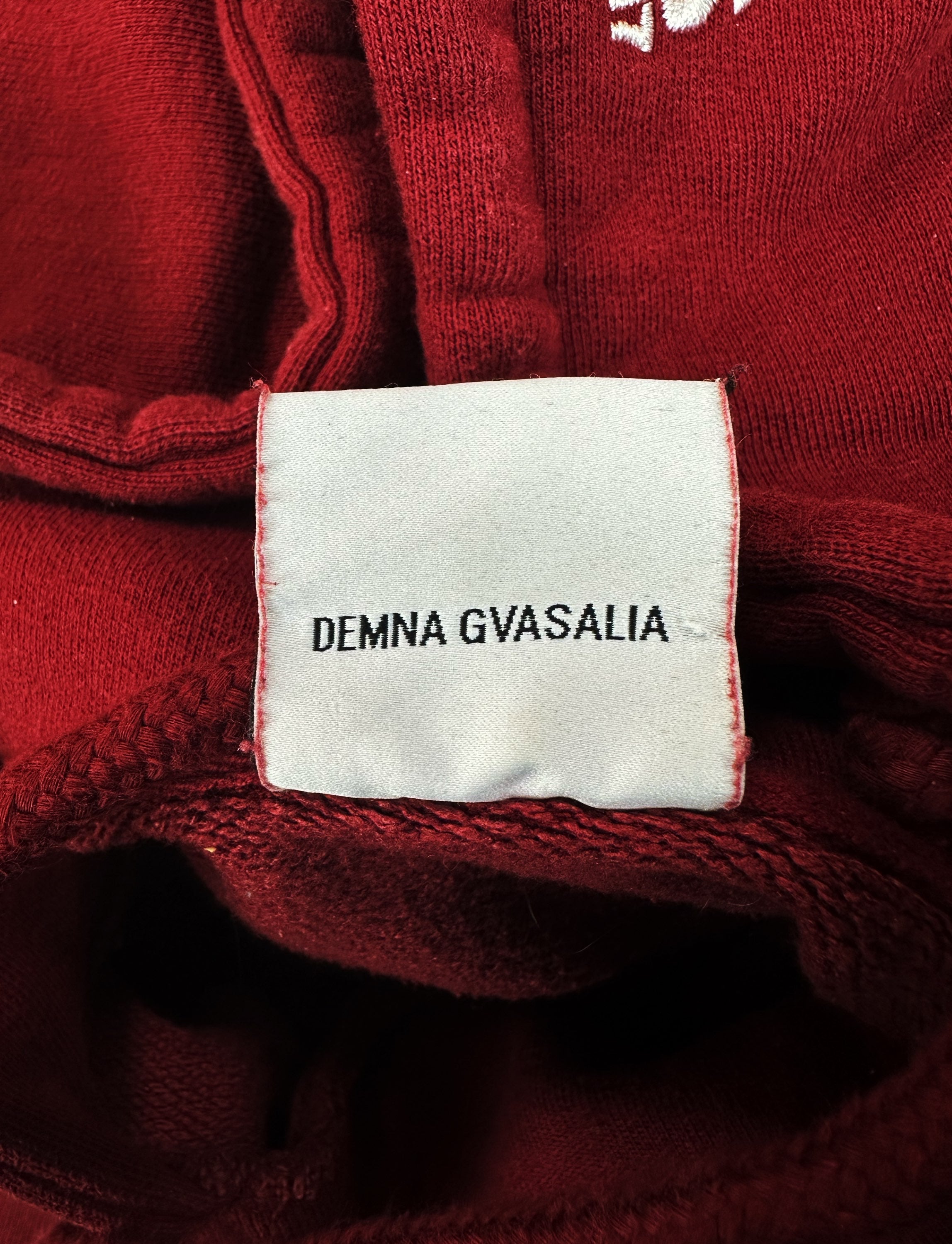 AW17 Vetements Homme ‘Bridges I Burn’ Burgundy Slogan Hoodie