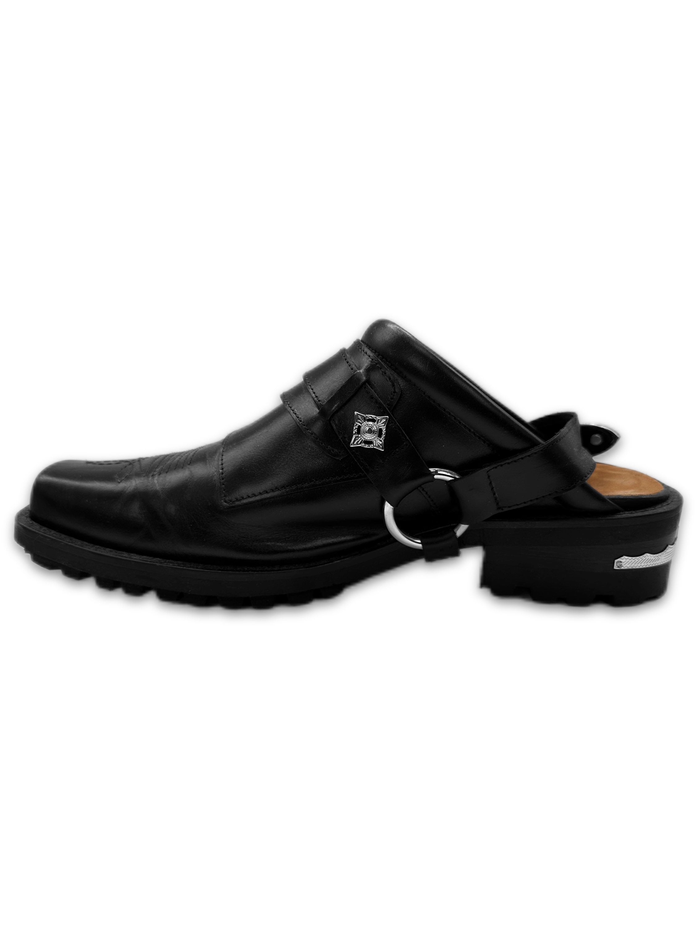 Toga Virilis Black Leather ‘Western’ Canada Exclusive Mules