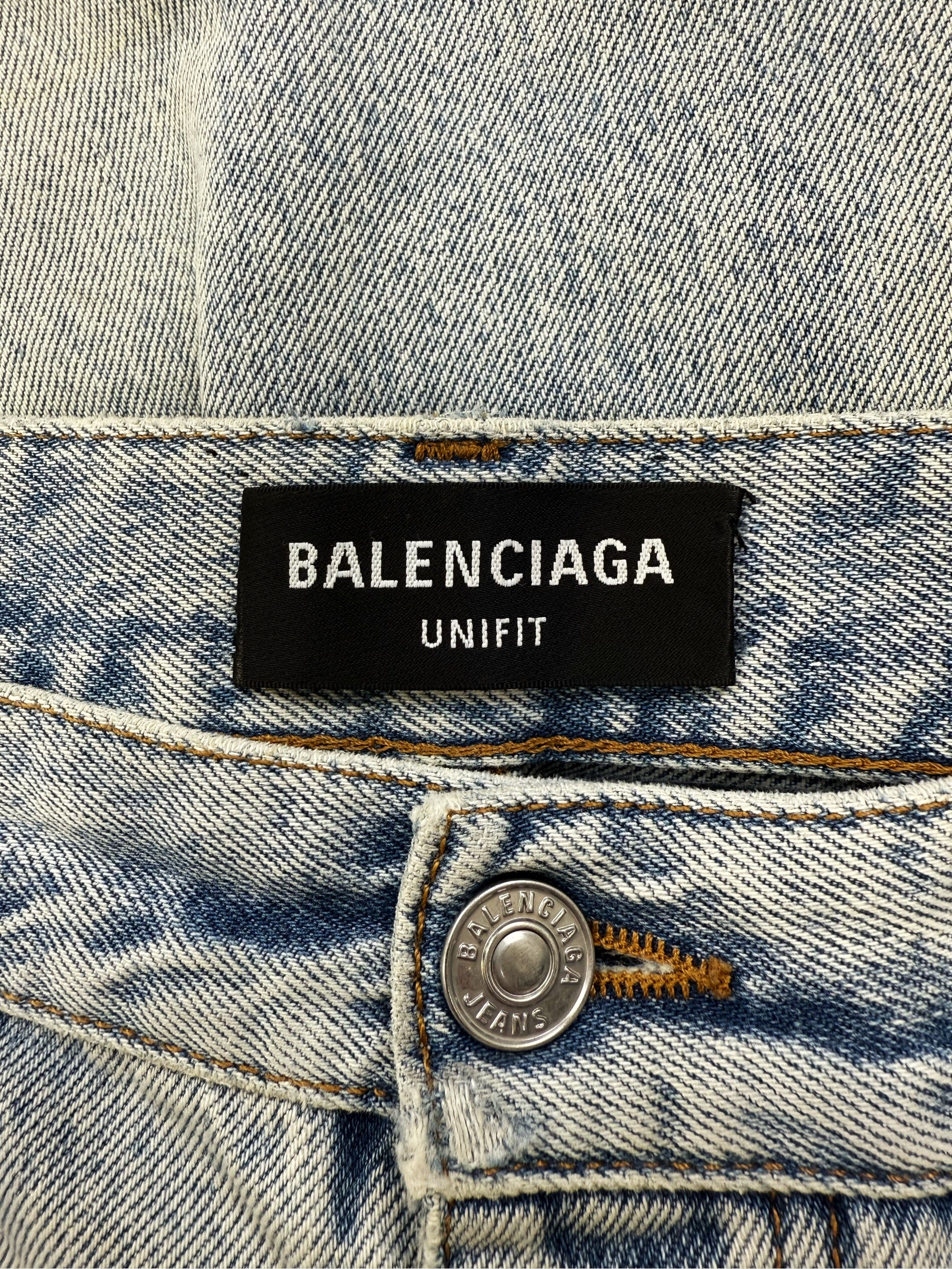 AW21 Balenciaga Light Blue Wash Boot Cut Denim