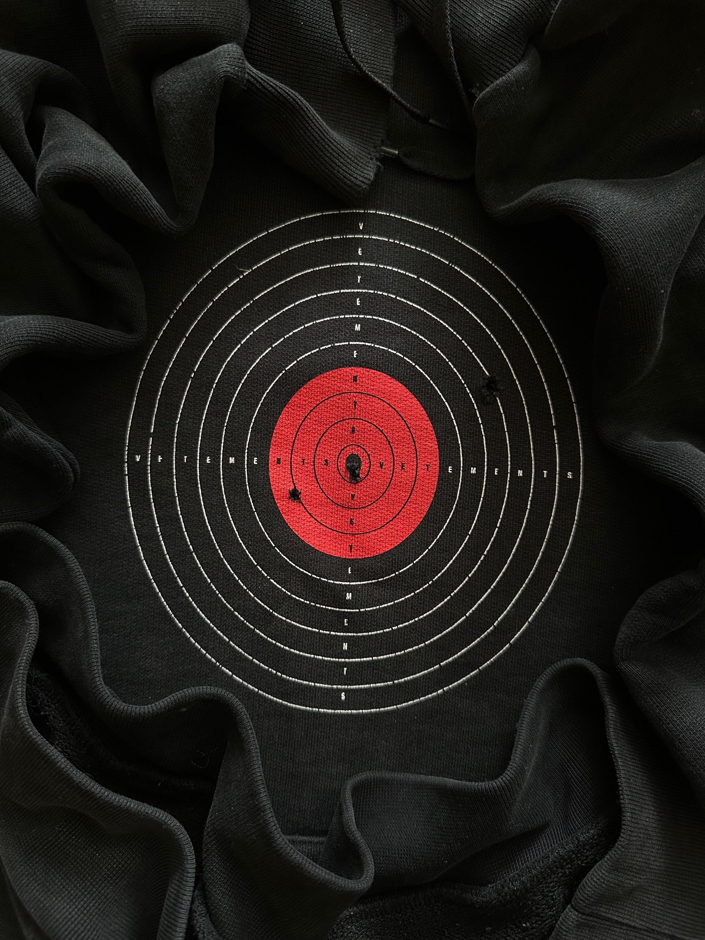 SS19 Vêtements ‘Target’ Gun Shot Black Oversized Hoodie
