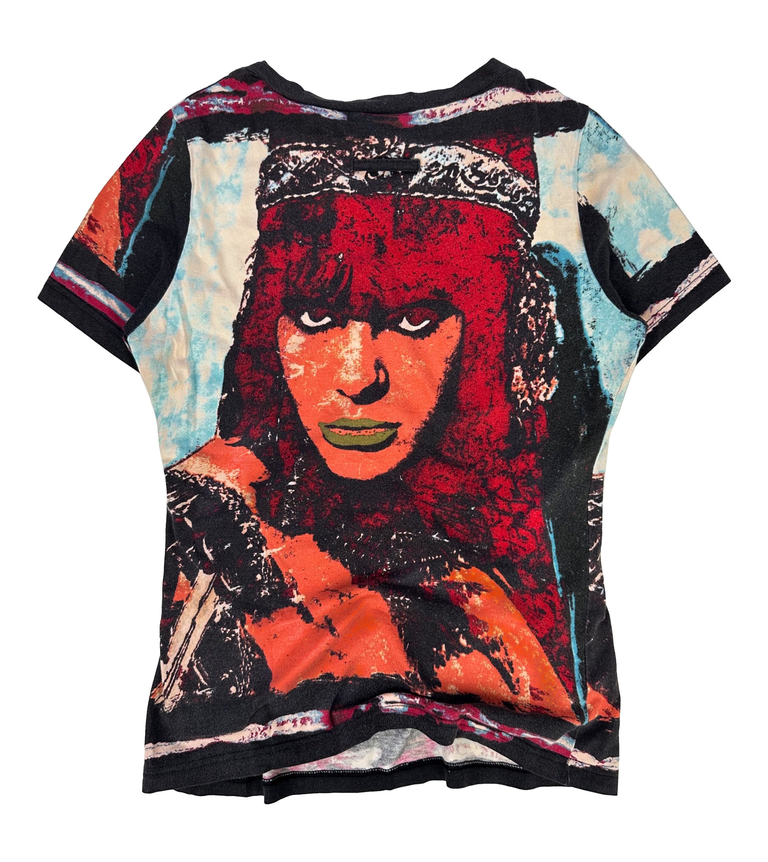 00s Jean Paul Gaultier ‘Face’ Tattoo Short Sleeve T-Shirt