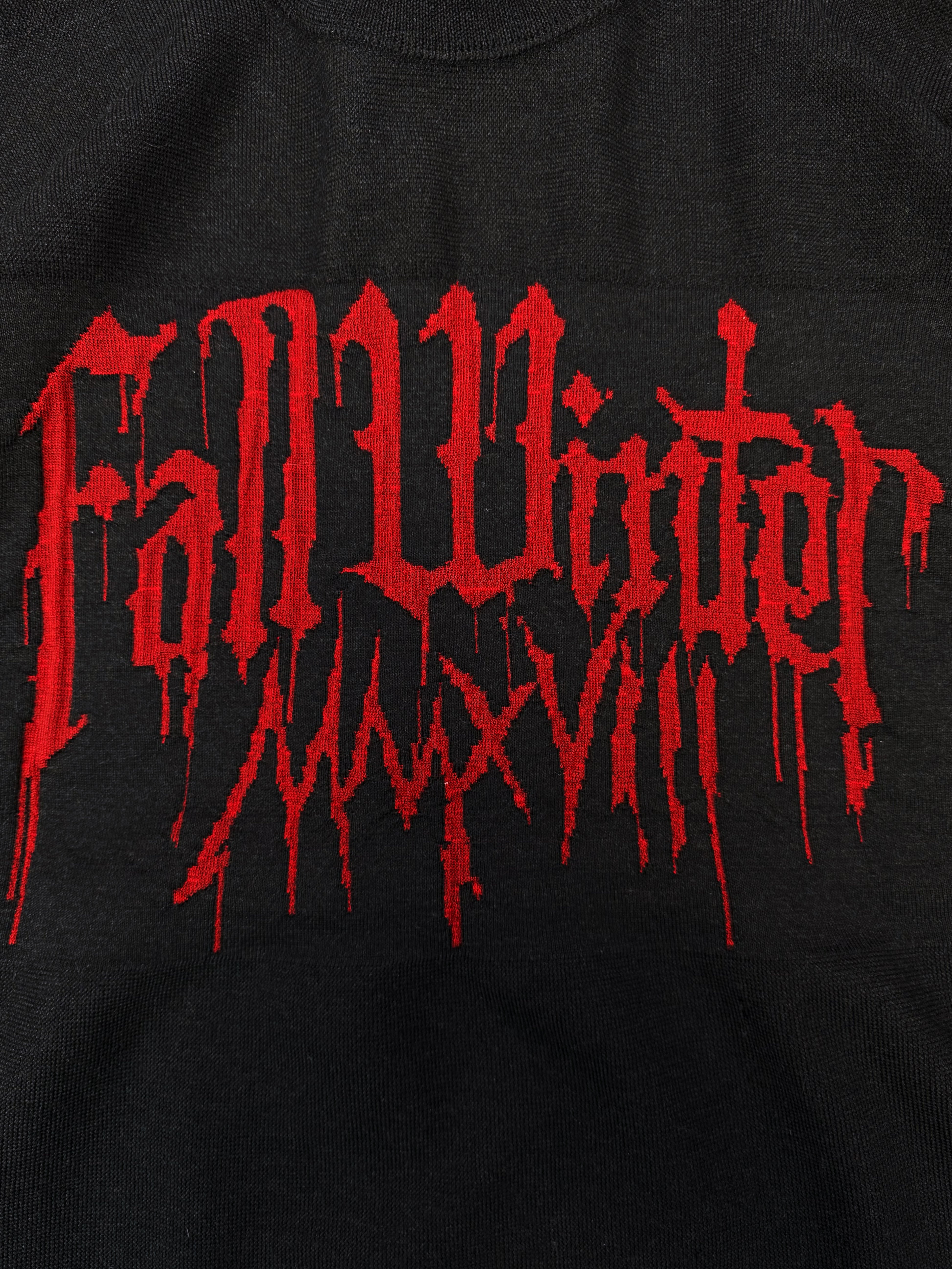 AW18 Vetements ‘Metal Tour’ Oversized Knitted T-Shirt