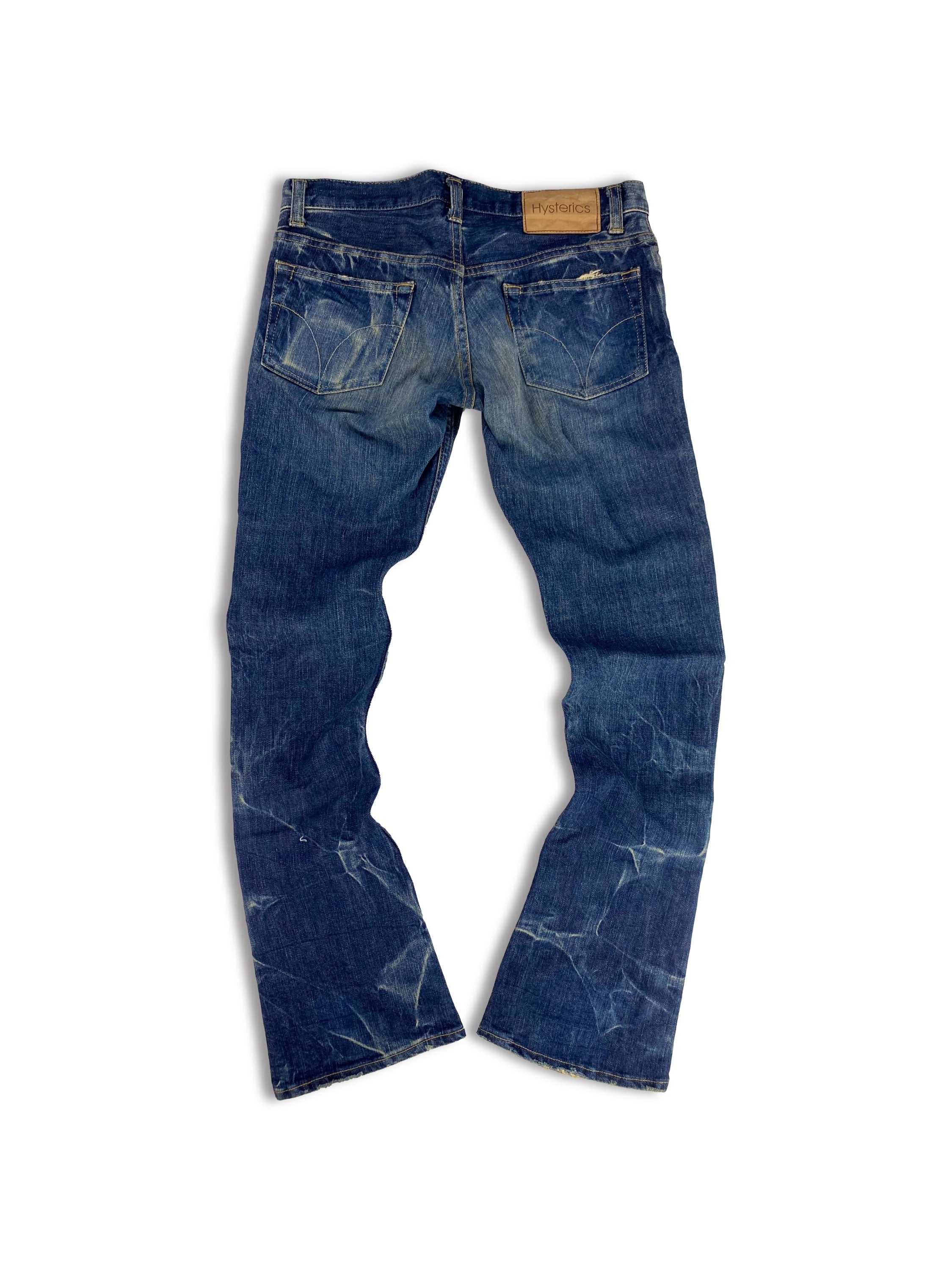 00s Hysteric Glamour Indigo Wash Studded Whisker Denim