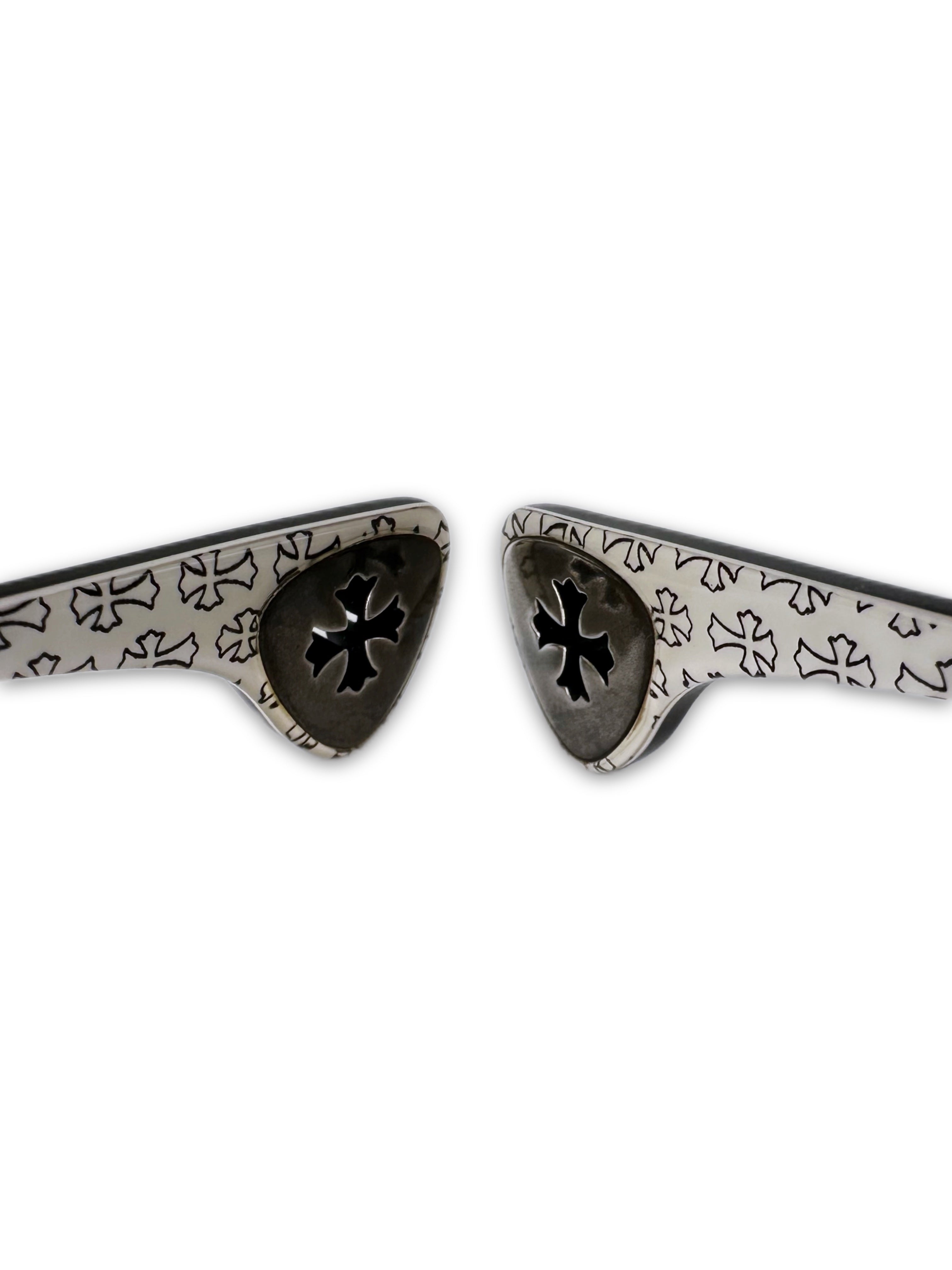 Chrome Hearts ‘Sneaky Pete’ Cross Monogram .925 Silver Glasses