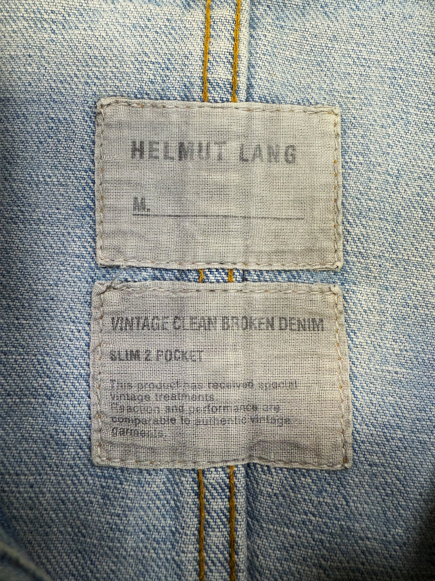 SS04 Helmut Lang Hand Painted ‘Finger Lakes’ Denim Jacket
