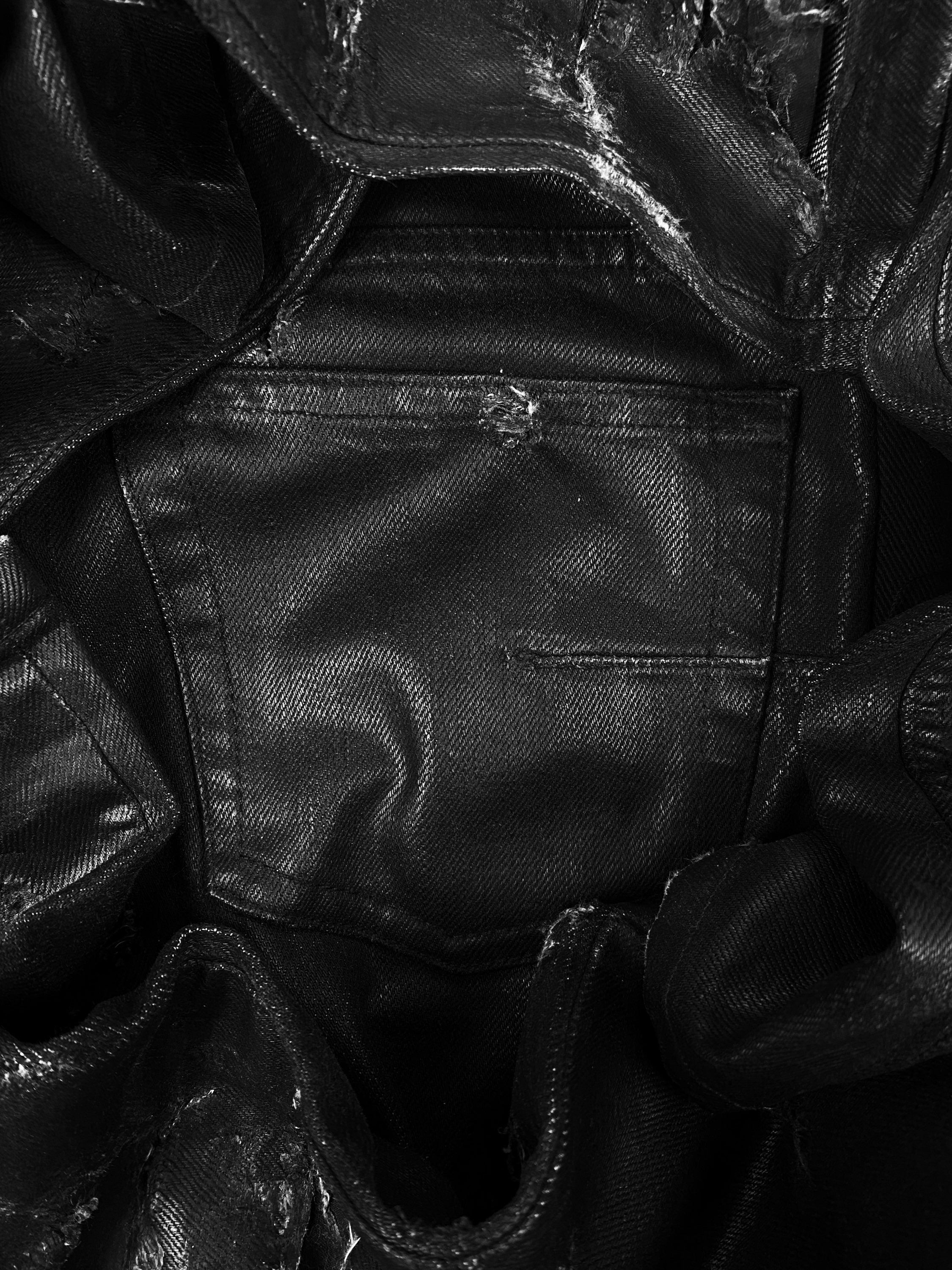 SS04 Dior by Hedi Slimane ‘Strip’ Distressed Waxed Skinny Denim