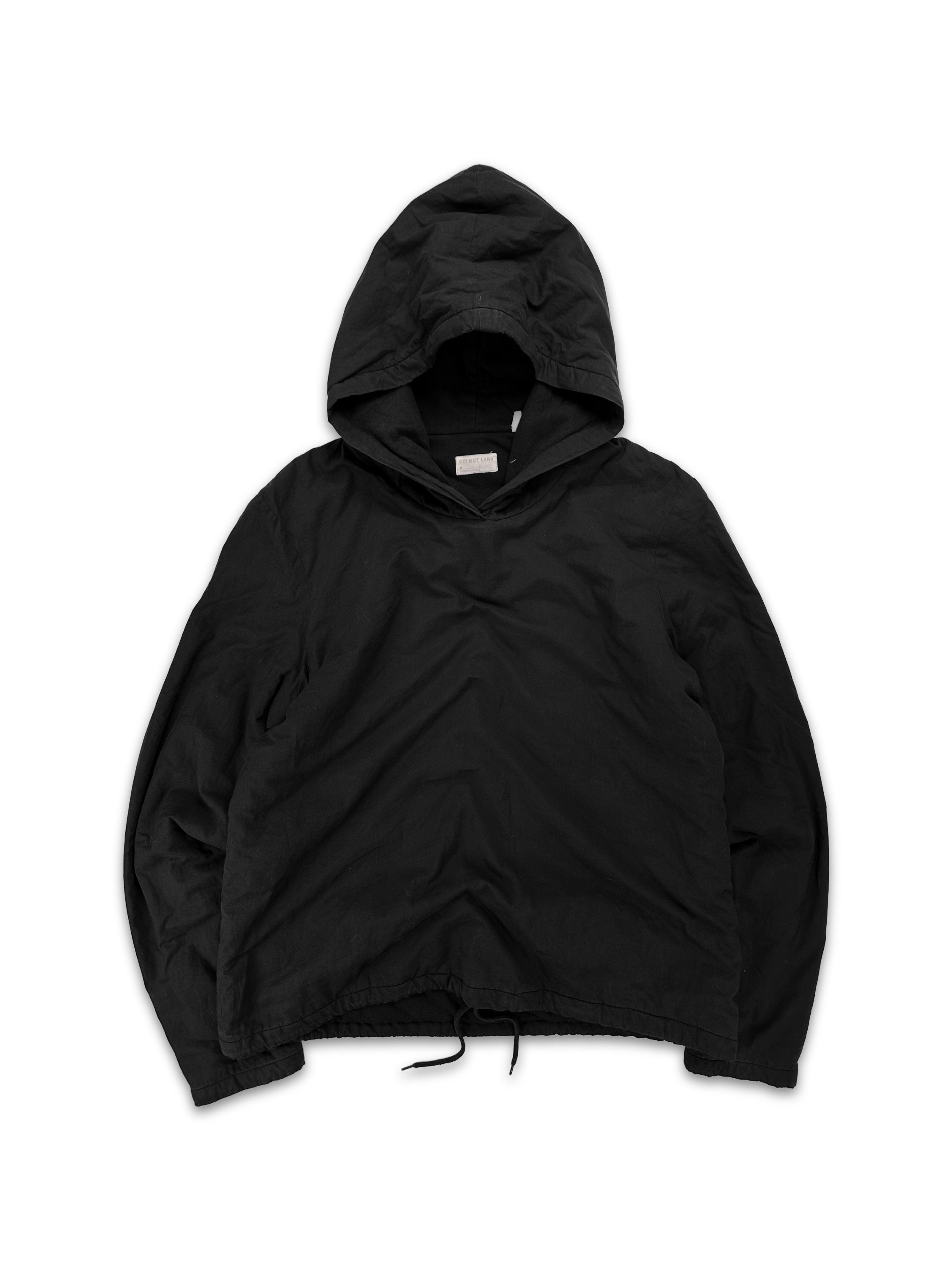 AW98 Helmut Lang Black Padded Double Layered Hoodie