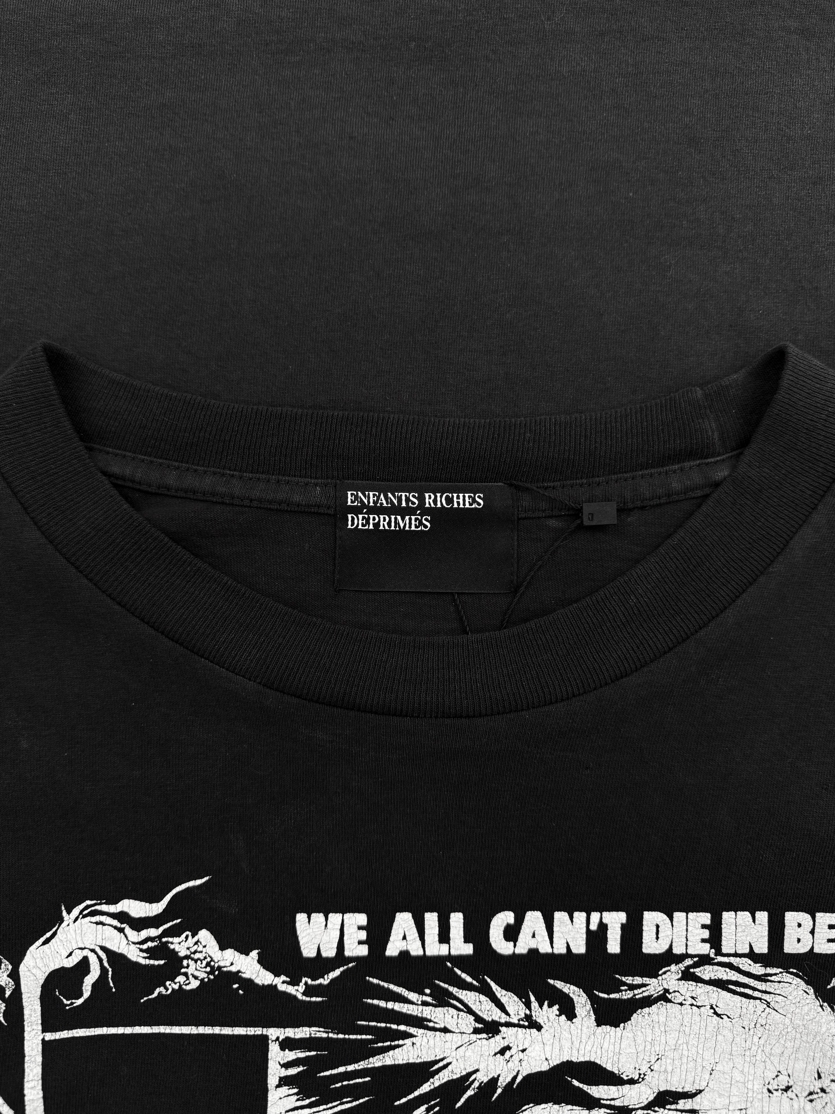 Enfants Riches Deprimes ‘Die In Bed’ Cropped Black Long Sleeve Shirt