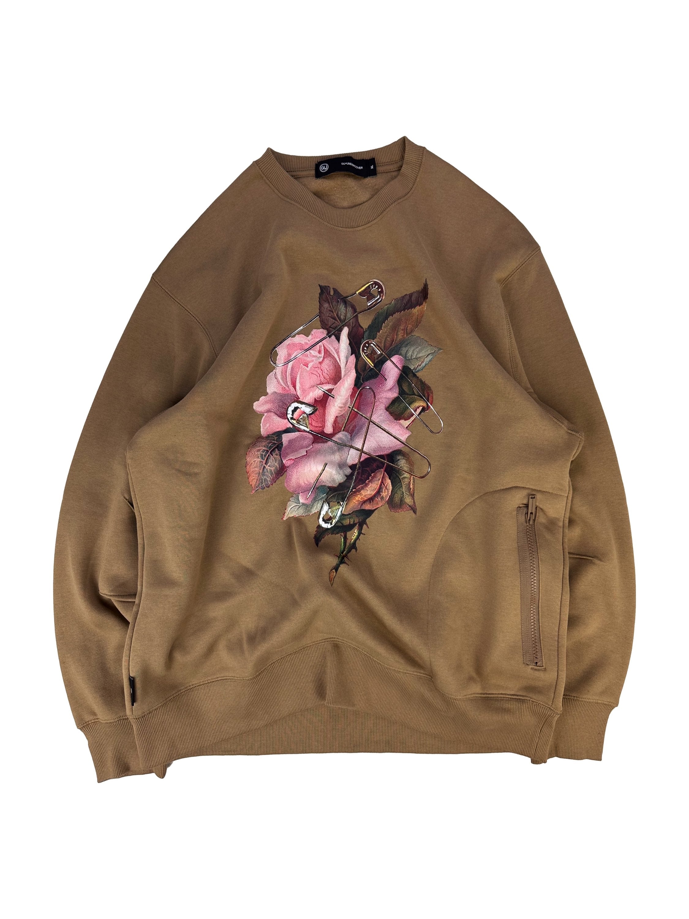 Undercover ‘Freedom’ Tan Floral Graphic Crewneck
