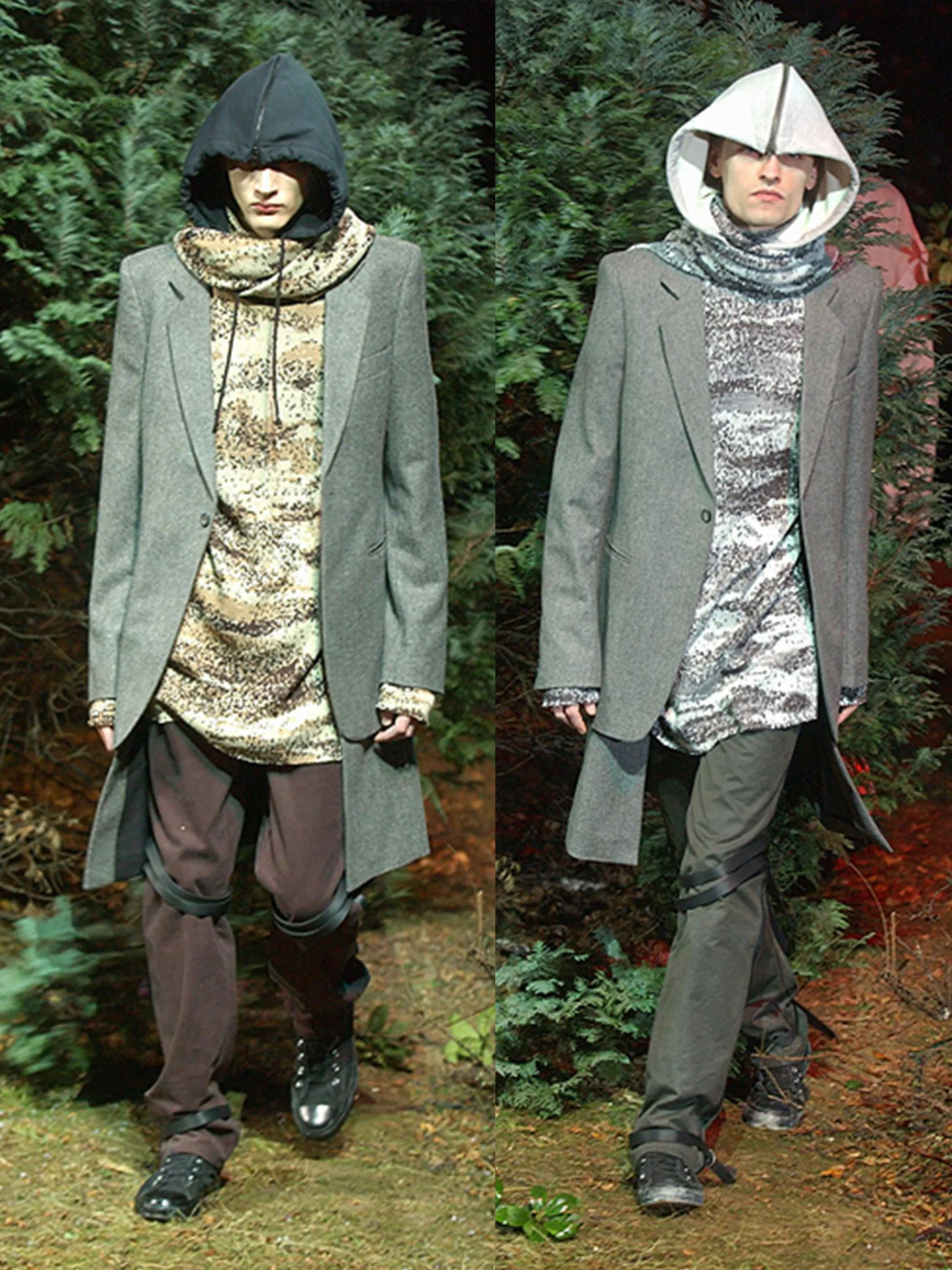 AW02 Raf Simons ‘Virginia Creeper’ Snow Digicamo Raglan OS Hoodie