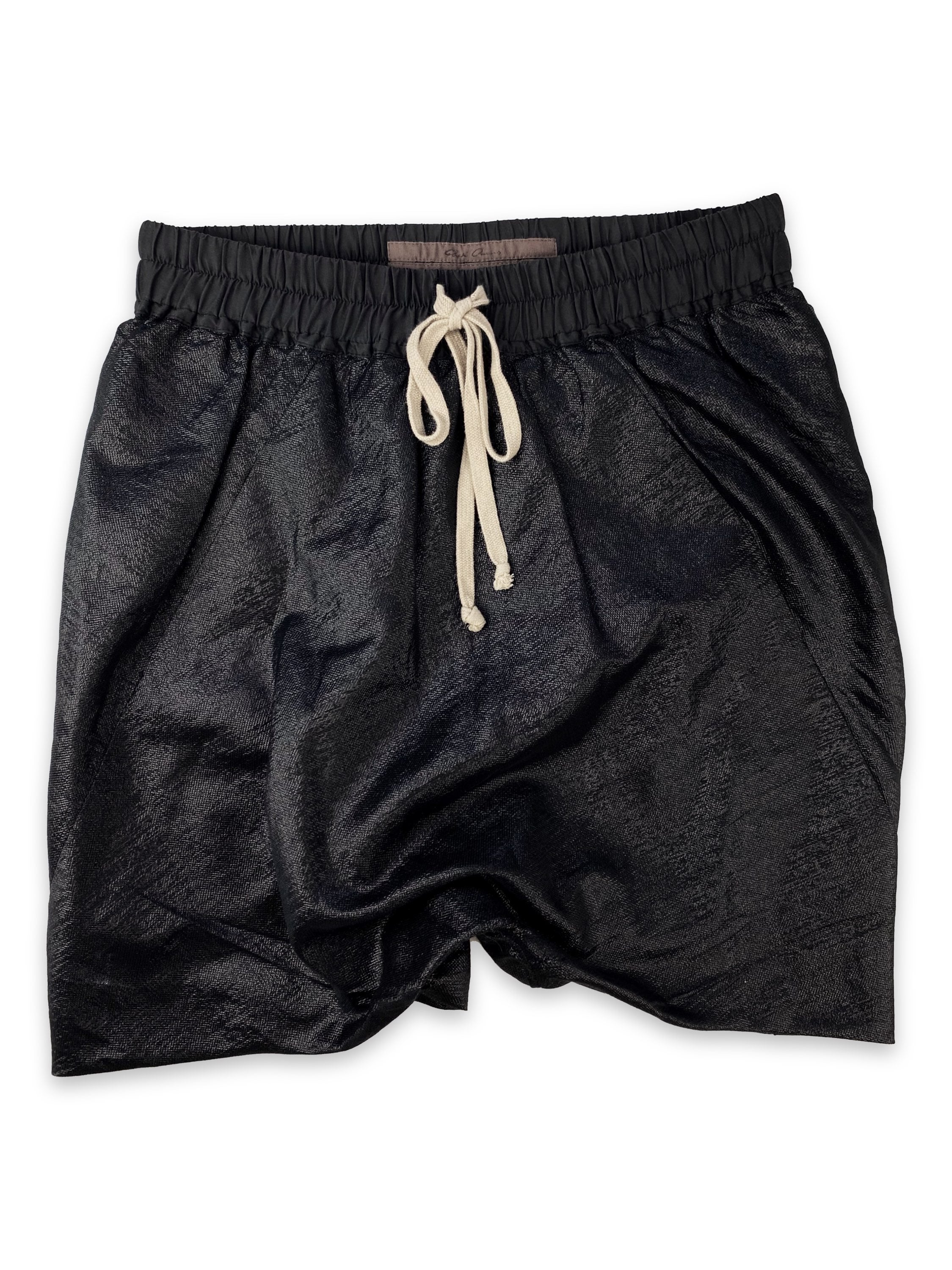 SS13 Rick Owens ‘Island’ Drop Crotch Drawstring Nylon Shorts