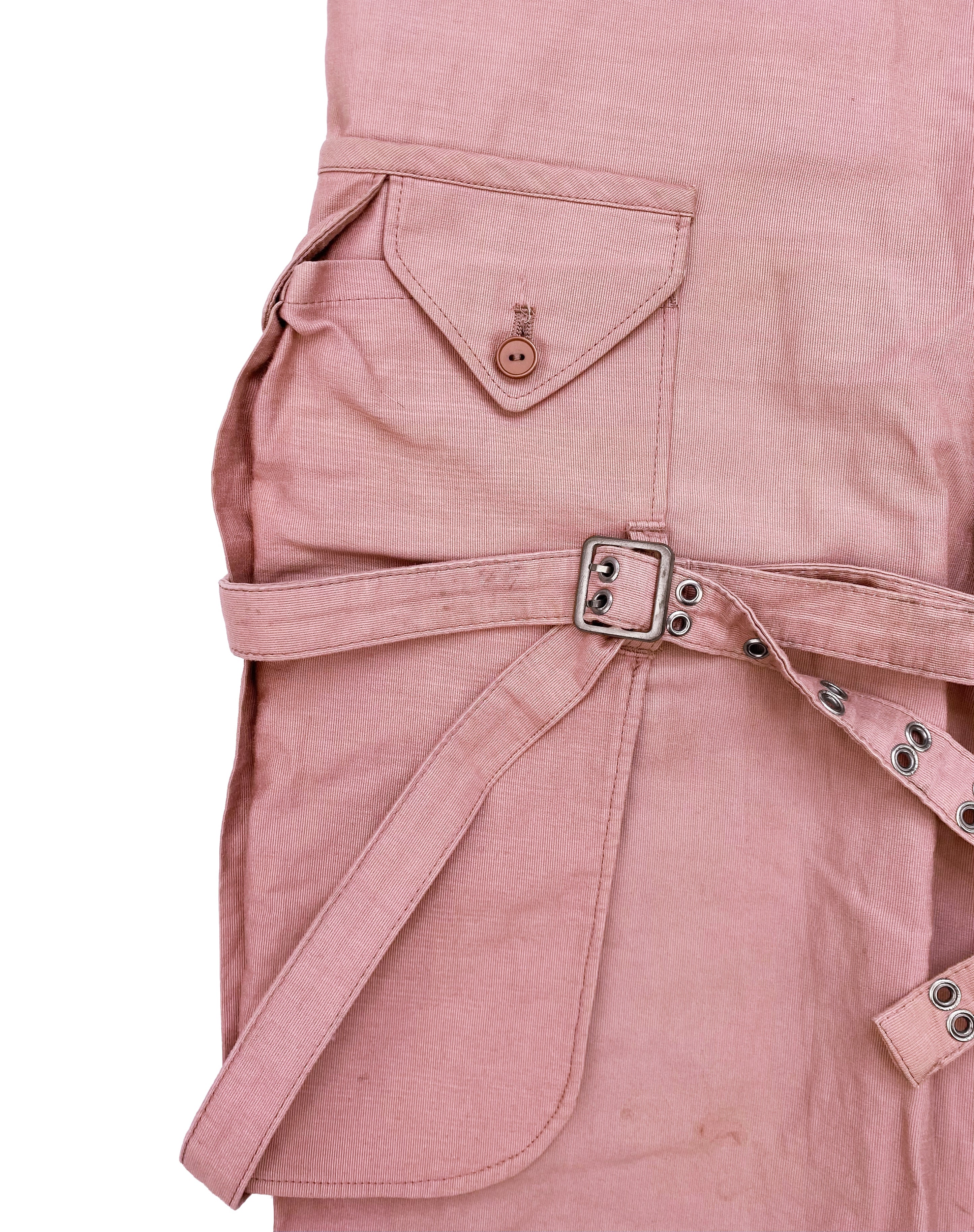 90’s Jean Paul Gaultier Pink Belted Bondage Strap Cargo Pants