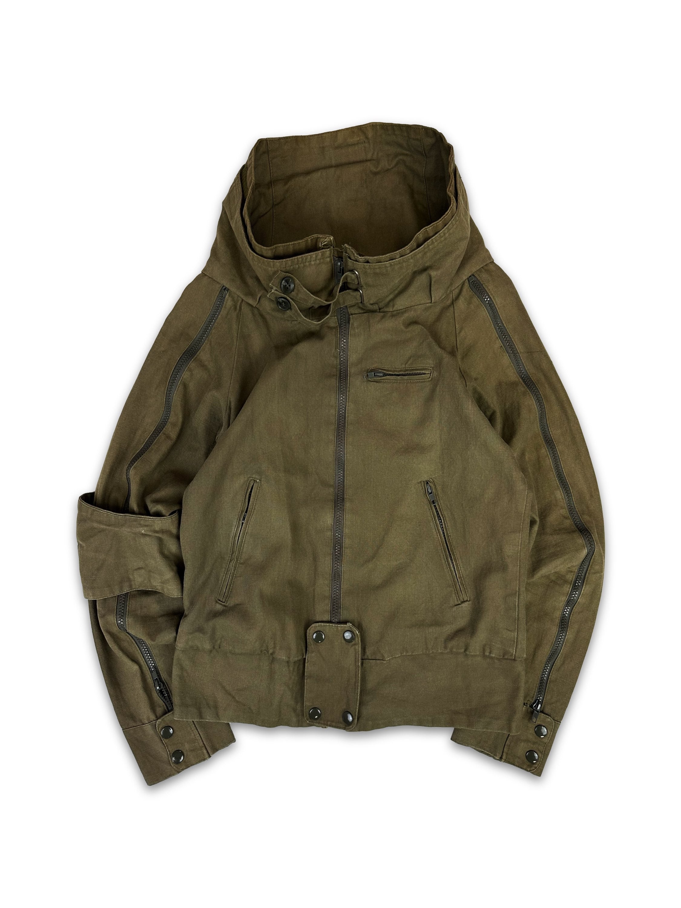 00s Attatchment Multi-zip Reinforced Aviation Jacket