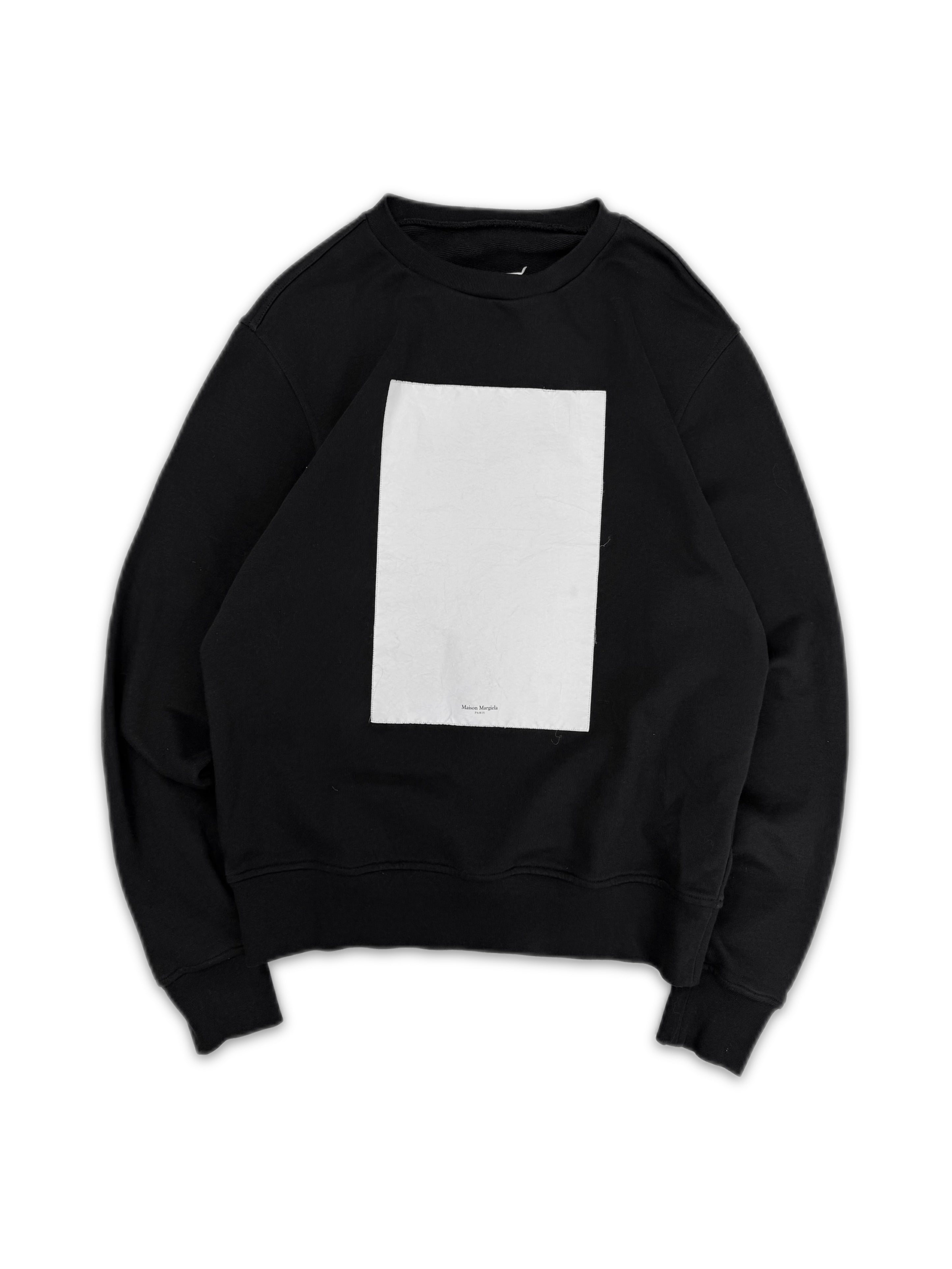 SS18 Maison Margiela ‘White Board’ Black Heavy Weight Crewneck