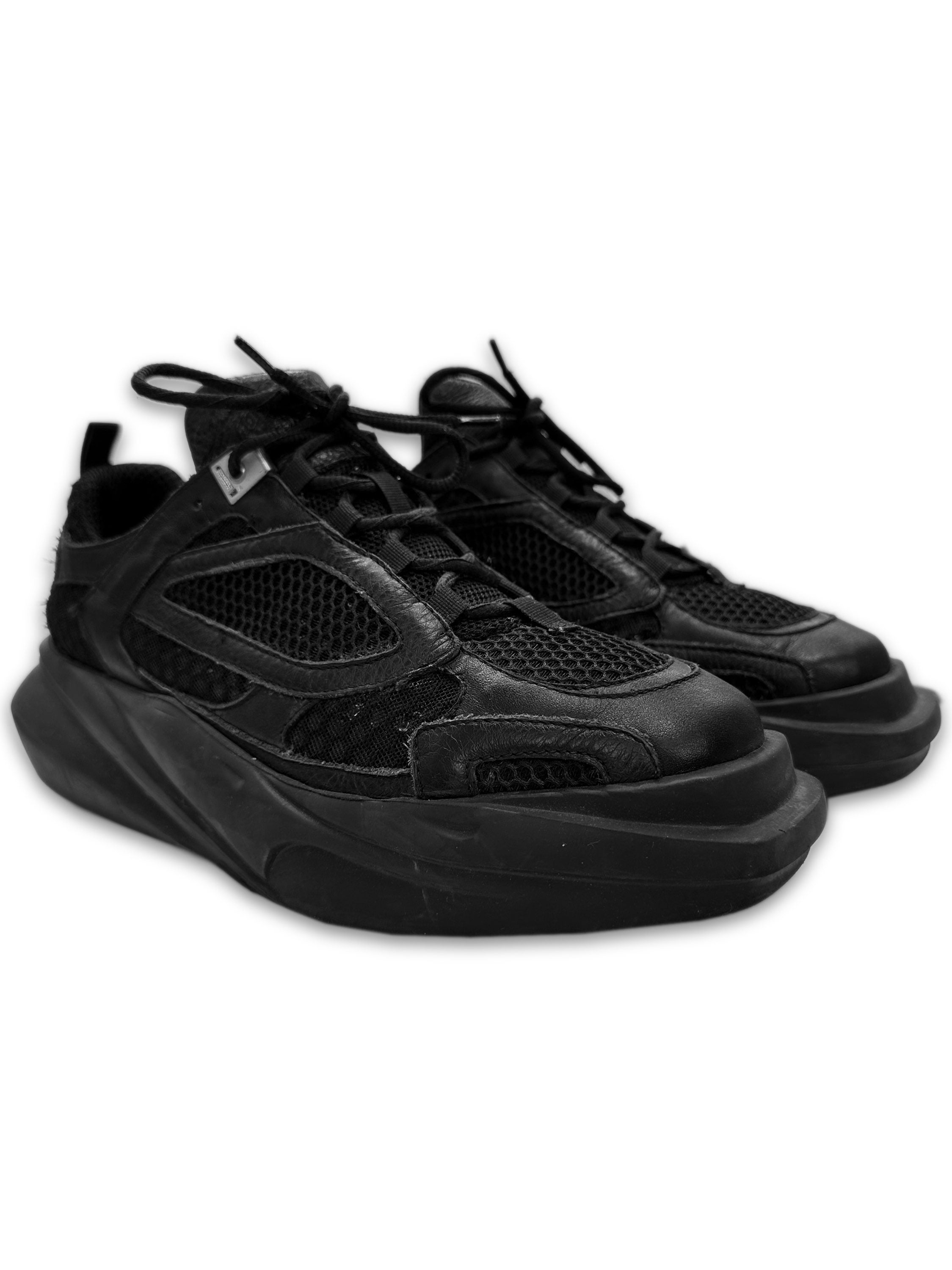 1017 Alyx 9SM ‘Mono’ Black Leather Hiking Sneakers
