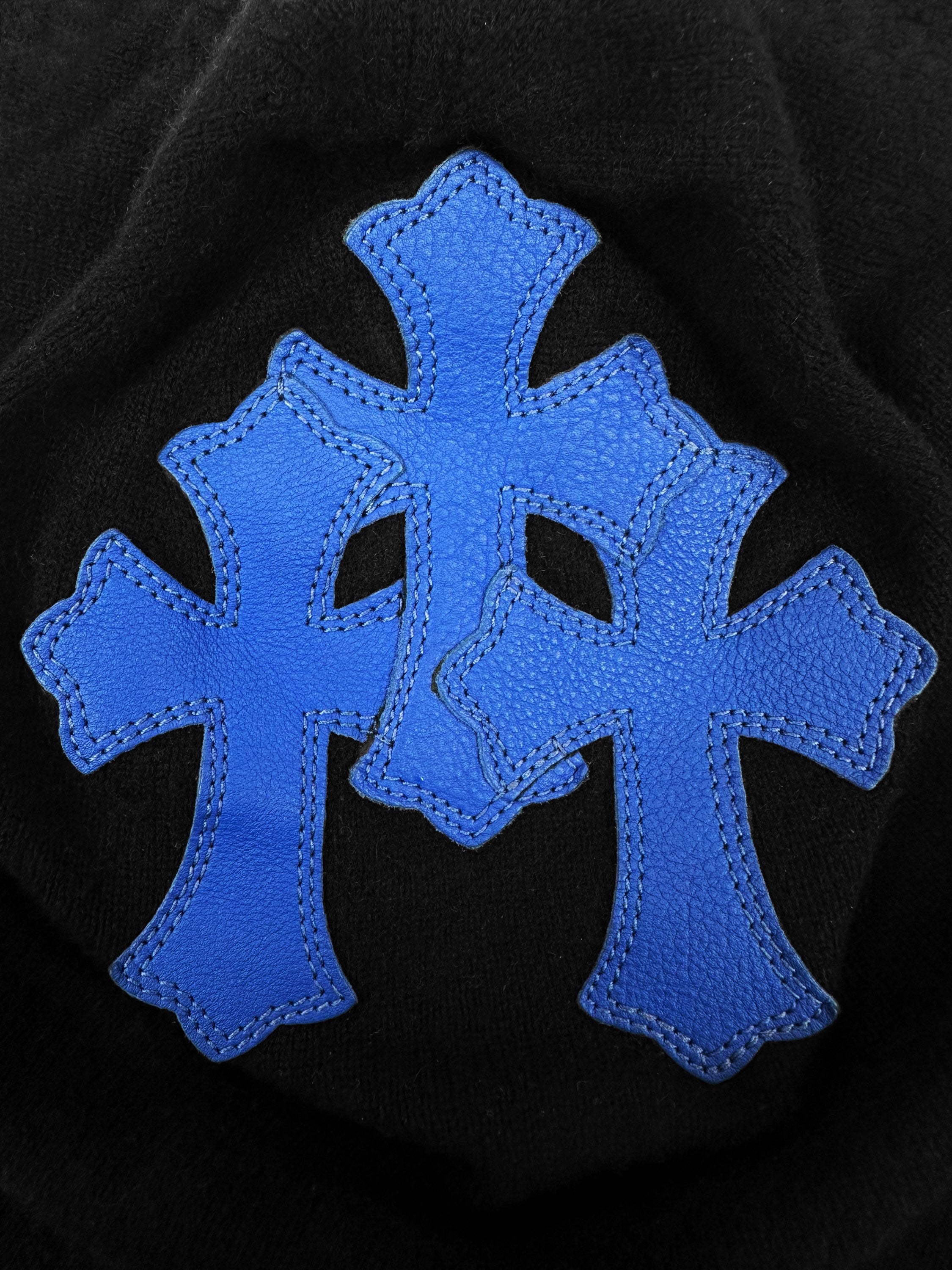 Chrome Hearts ‘Triple Cross’ Leather Cashmere Mask / Beanie