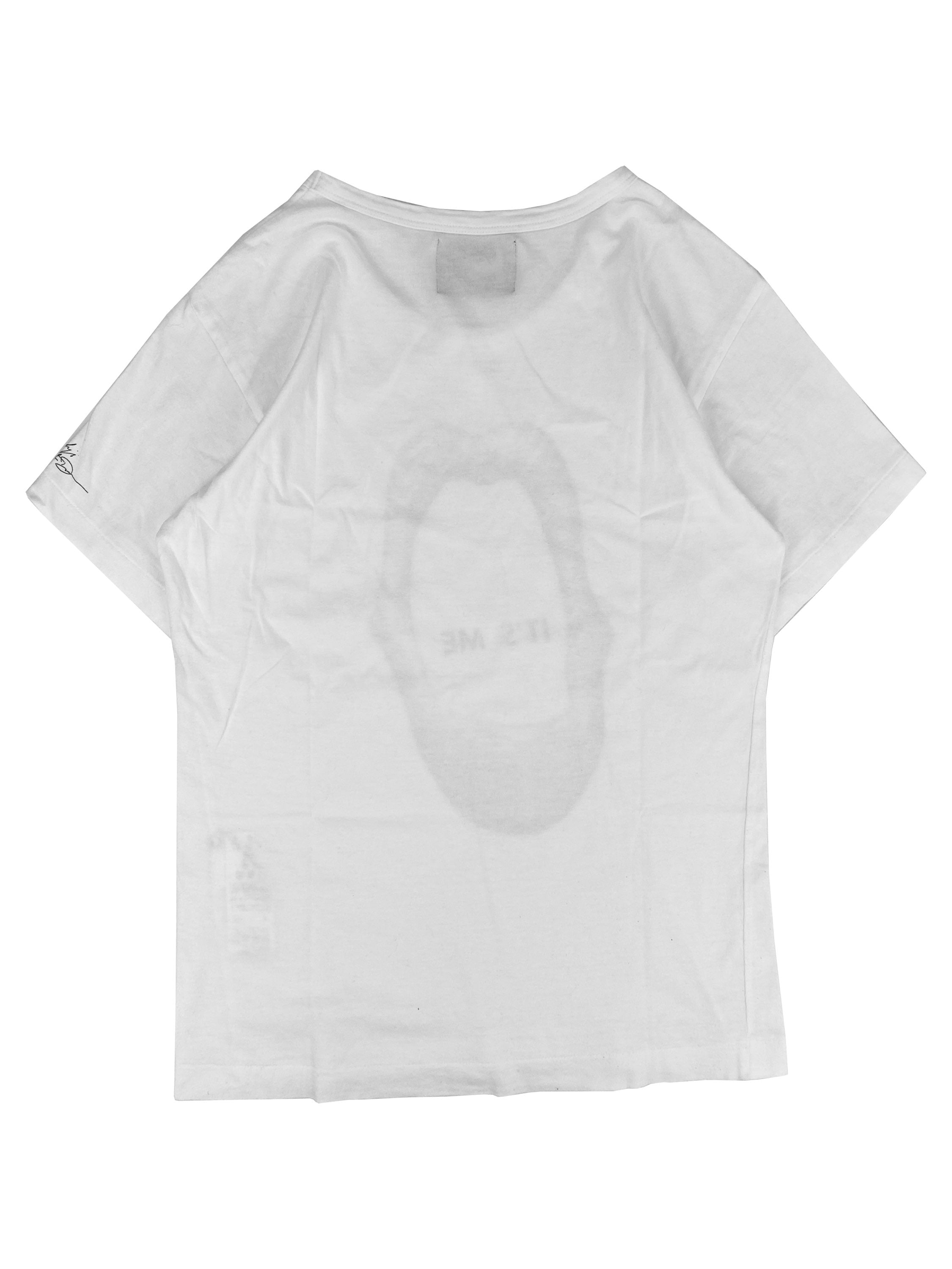 Yohji Yamamoto ‘It’s Me’ Red Lips White Graphic T-Shirt