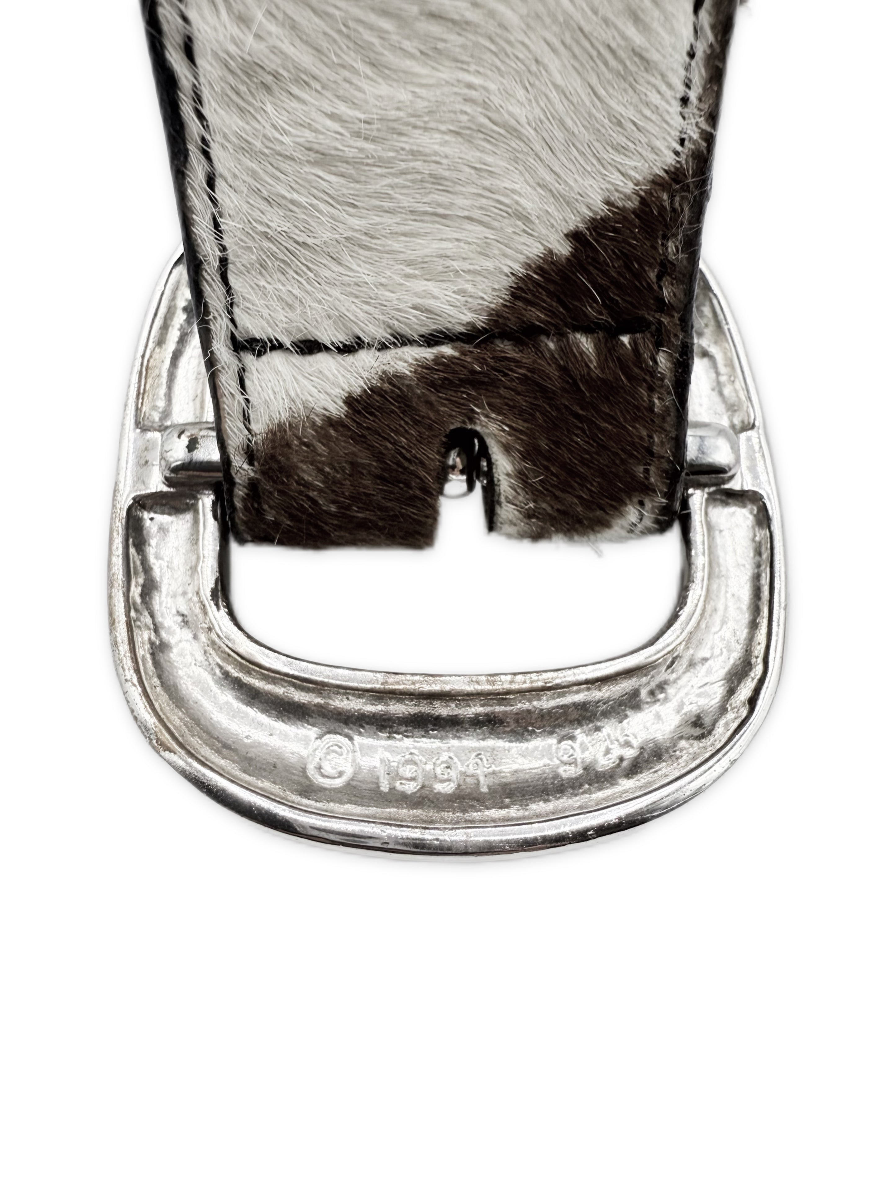 Chrome Hearts Zebra Pony Hair 2-Piece Leather Gunslinger Belt