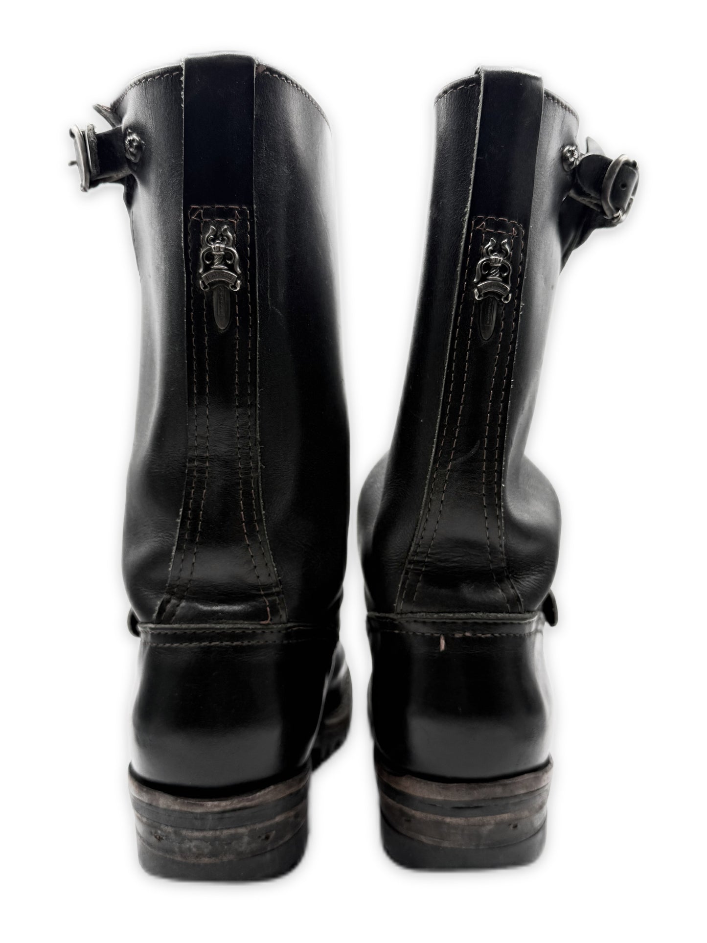 Chrome Hearts x Wesco Engineer Gunslinger Dagger Pendant Black Leather Boots