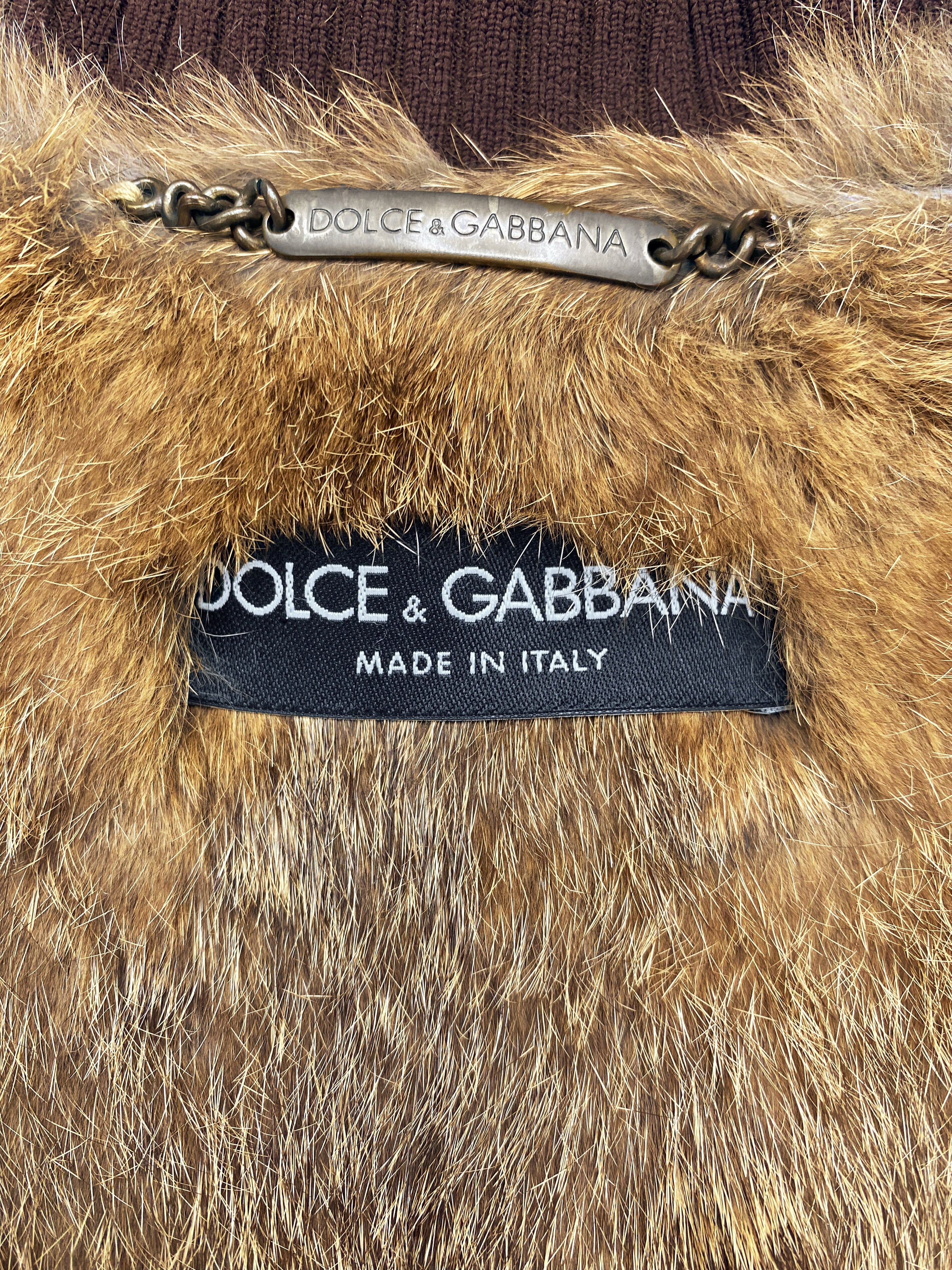 FW02 Dolce &amp; Gabbana Fox Fur Tactical Cargo Vest