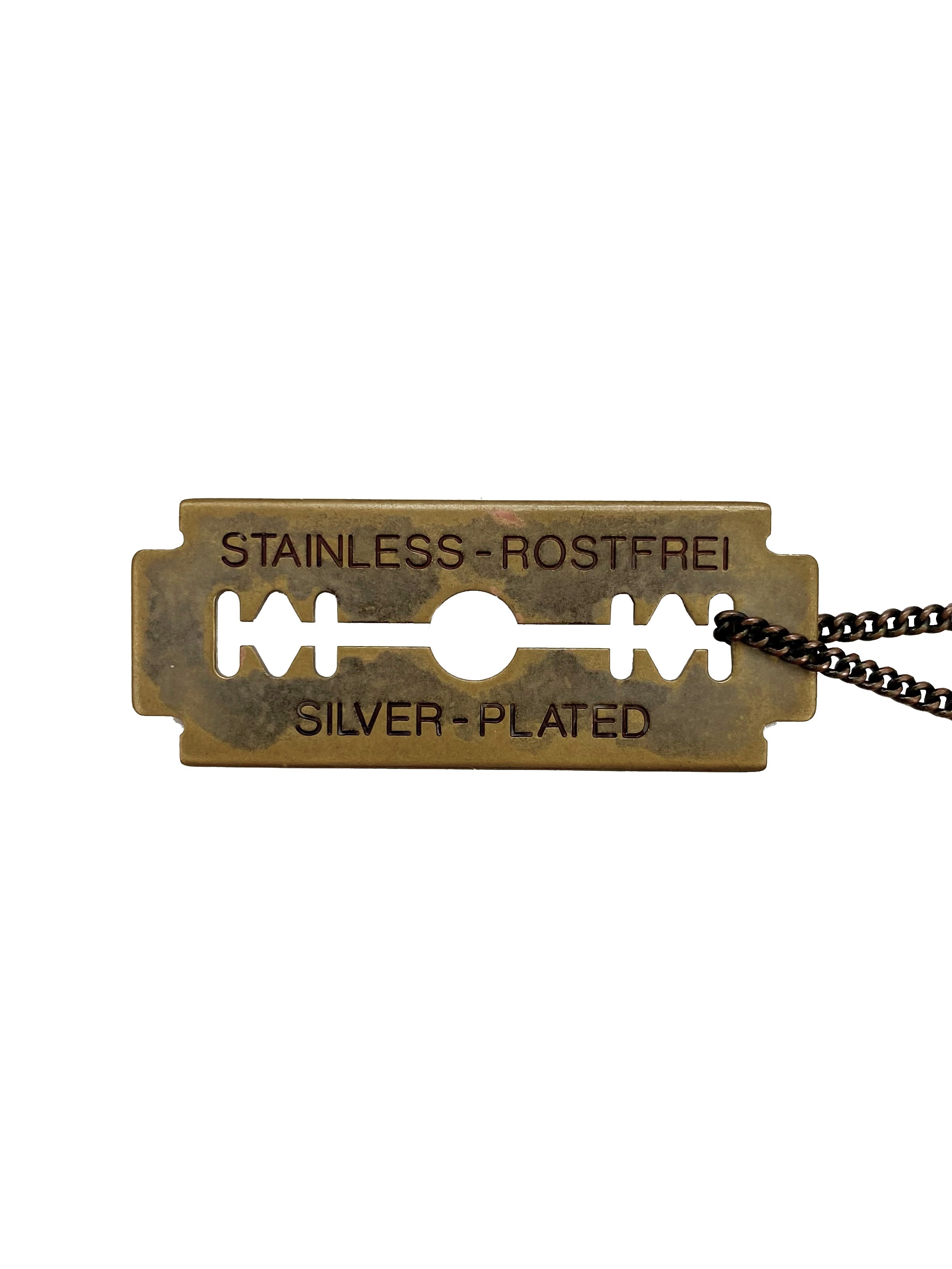 AW07 Maison Margiela Silver Plated Razor Blade Necklace