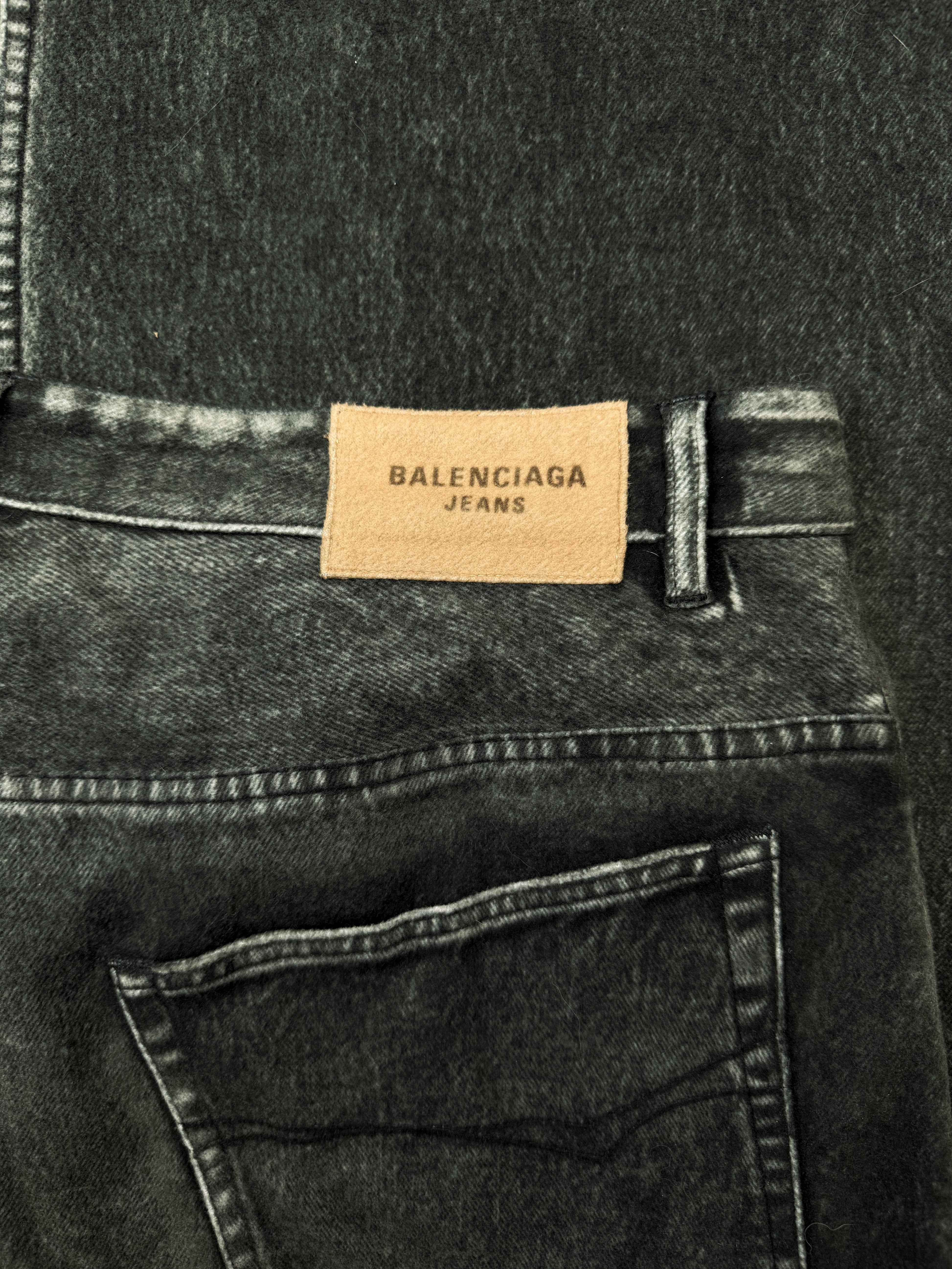 SS23 Balenciaga Trompe L’Oeil Dark Wash Jeans