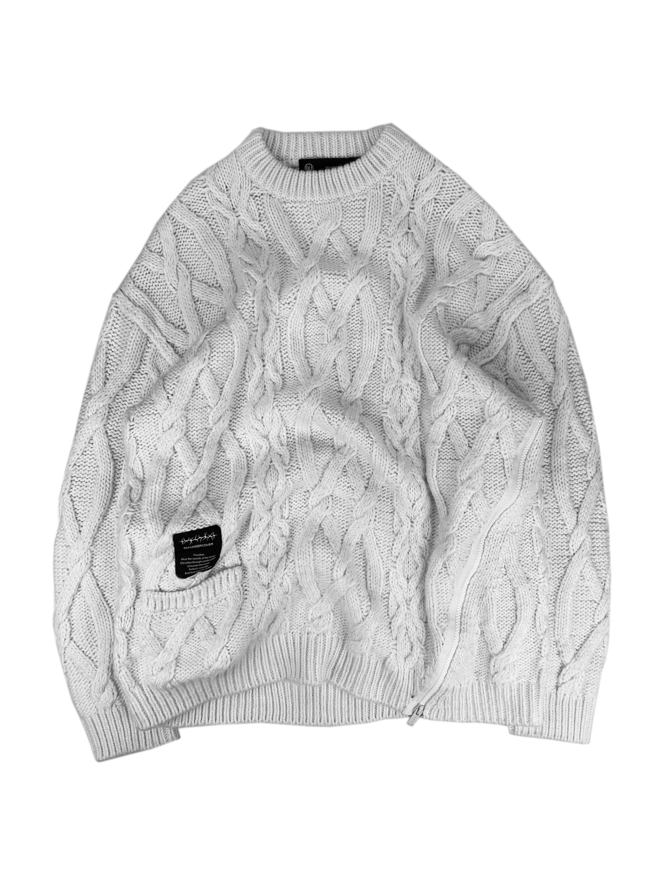 Undercover Braided Heavy Weight Side-zip Knitted Sweater