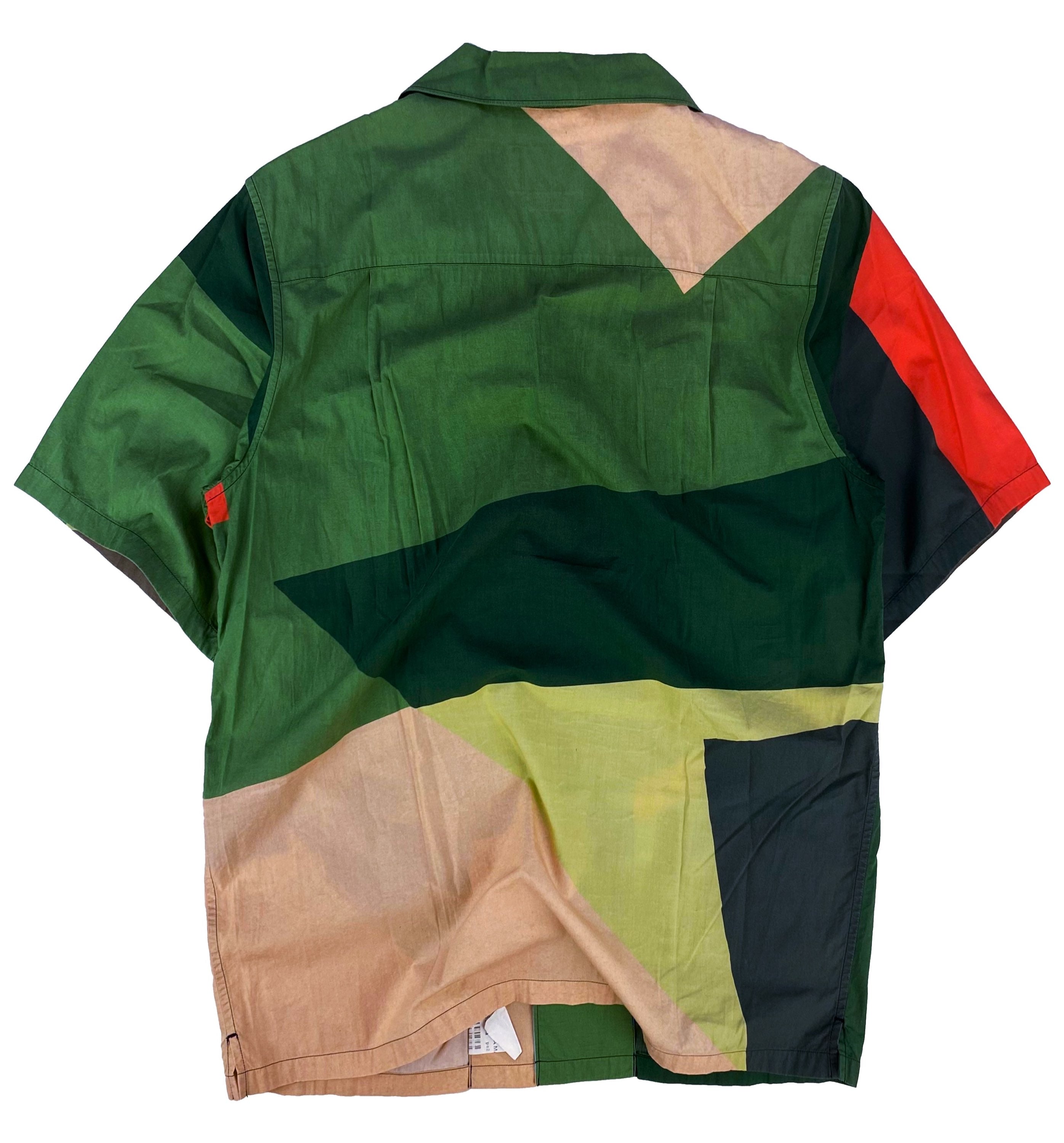 SS17 Prada ‘Still Life’ Abstract Colour Block Camp Collar Shirt