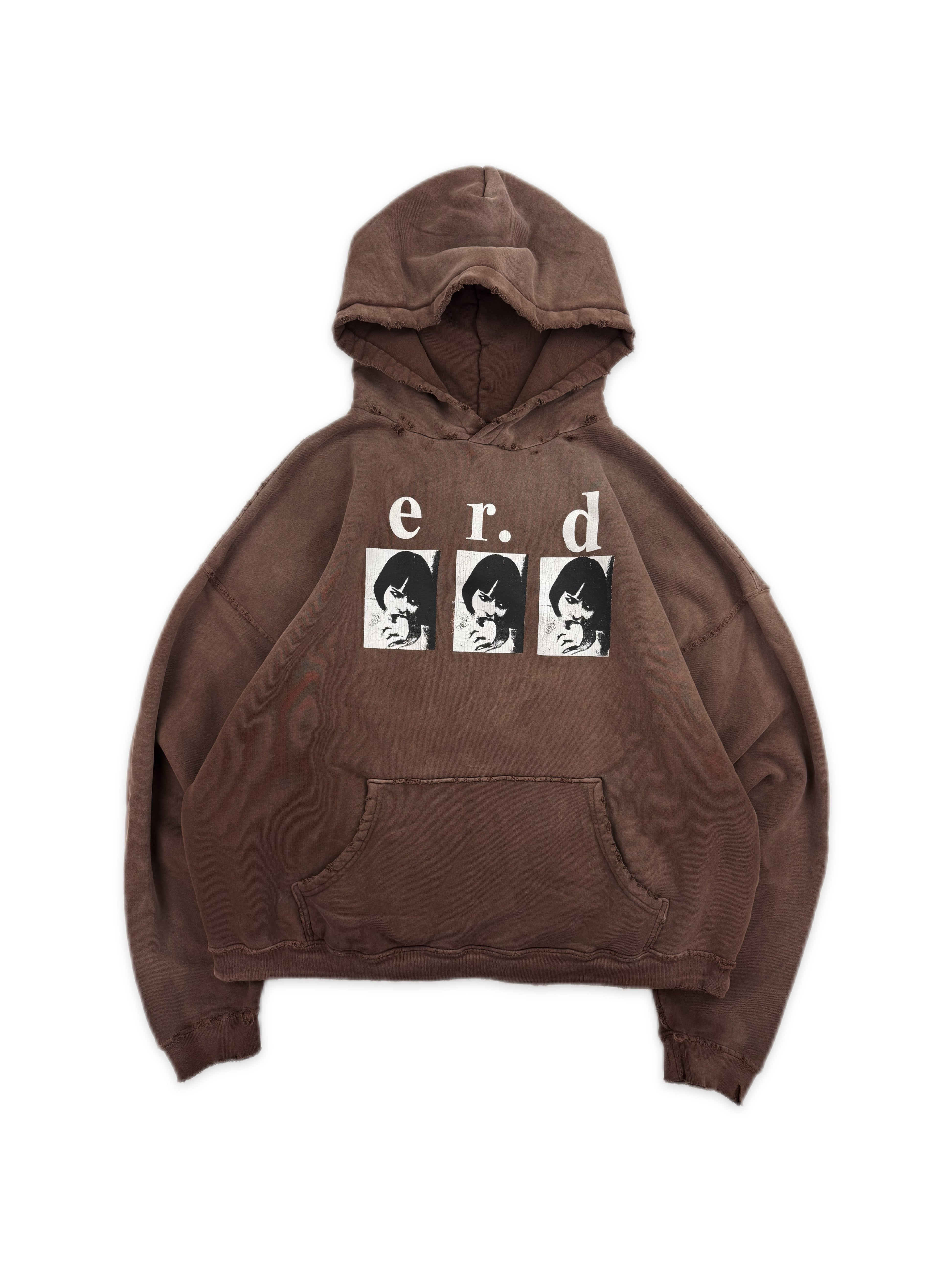 Enfants Riches Deprimes ‘Louise Eats Sandwich’ Brown Distressed Hoodie