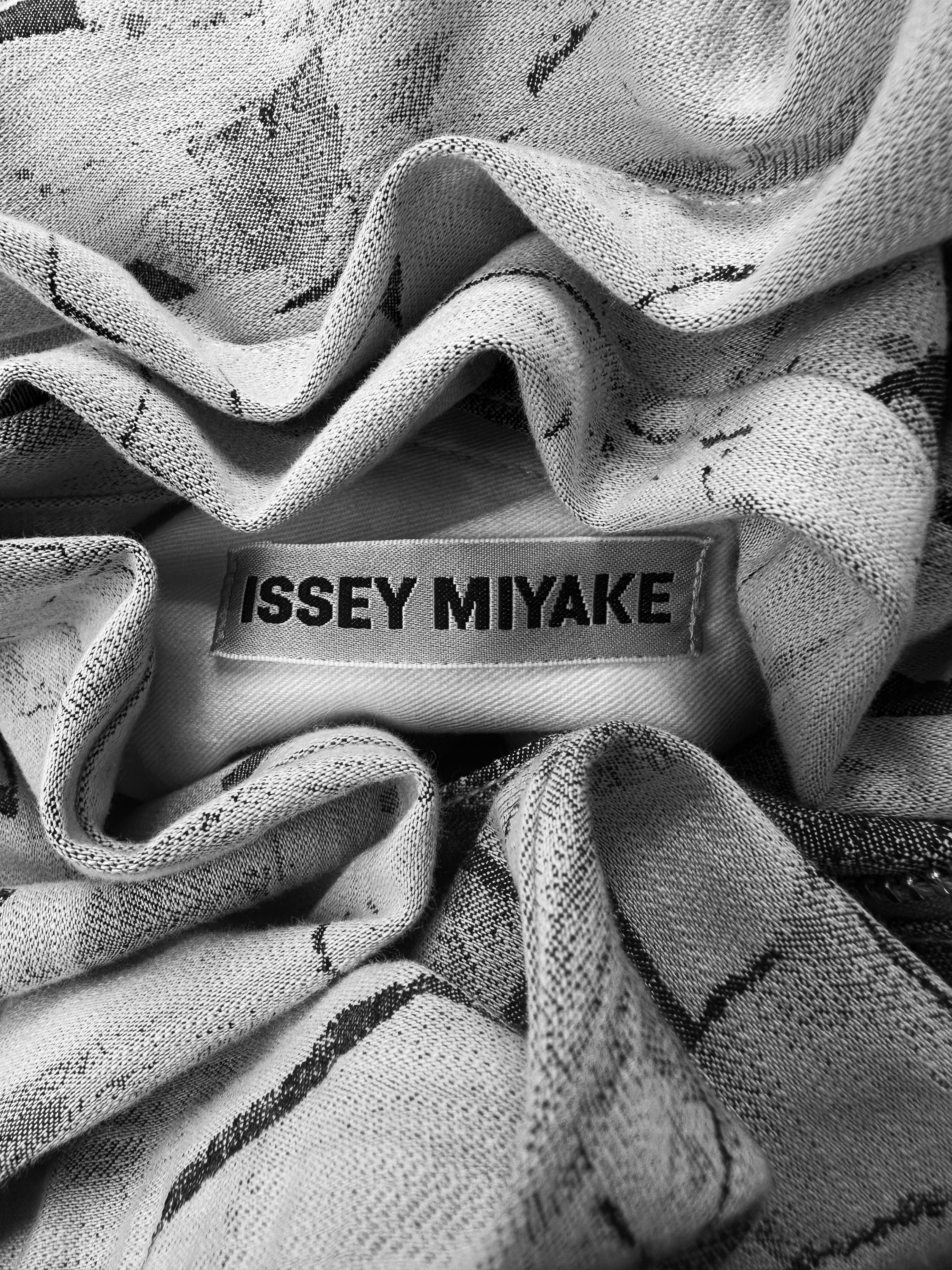 00s Issey Miyake ‘A-POC’ Brush Stroke Knitted Abstract Denim