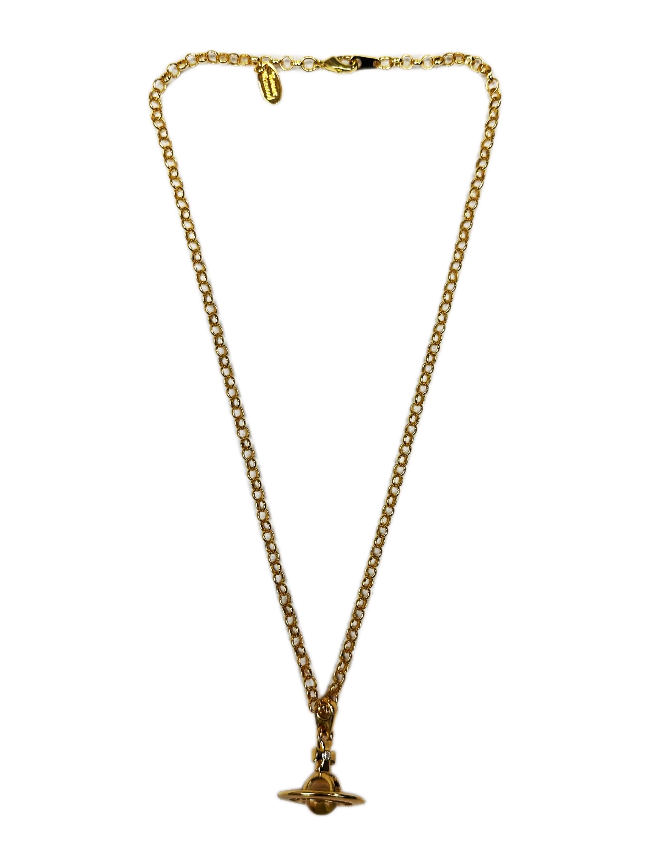 Vivienne Westwood ‘Orb’ Gold Pendant Swarovski Crystal Necklace