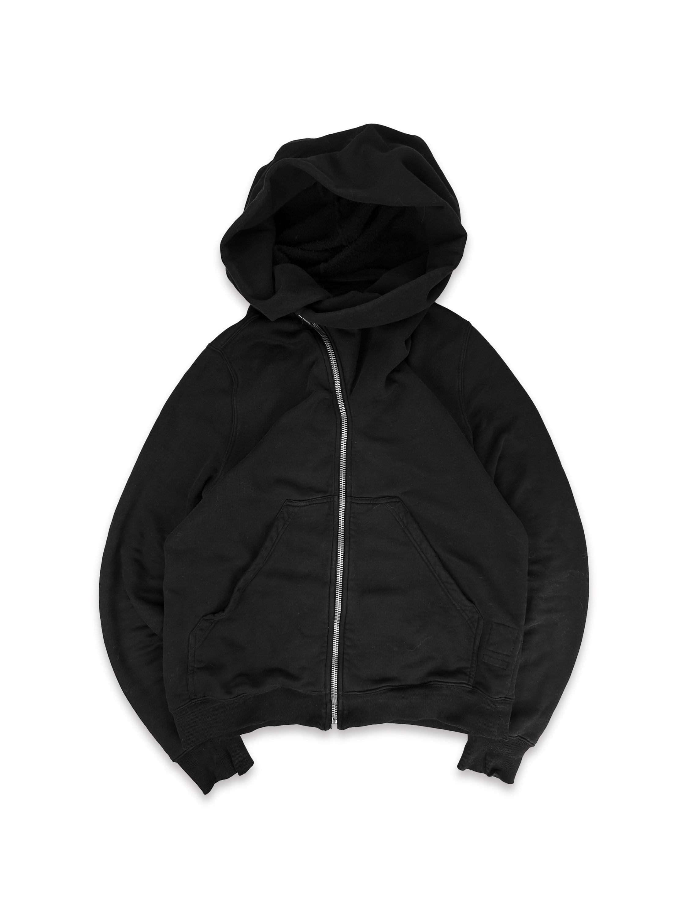 FW15 Rick Owens Asymmetric ‘Mountain’ Full-zip Hoodie