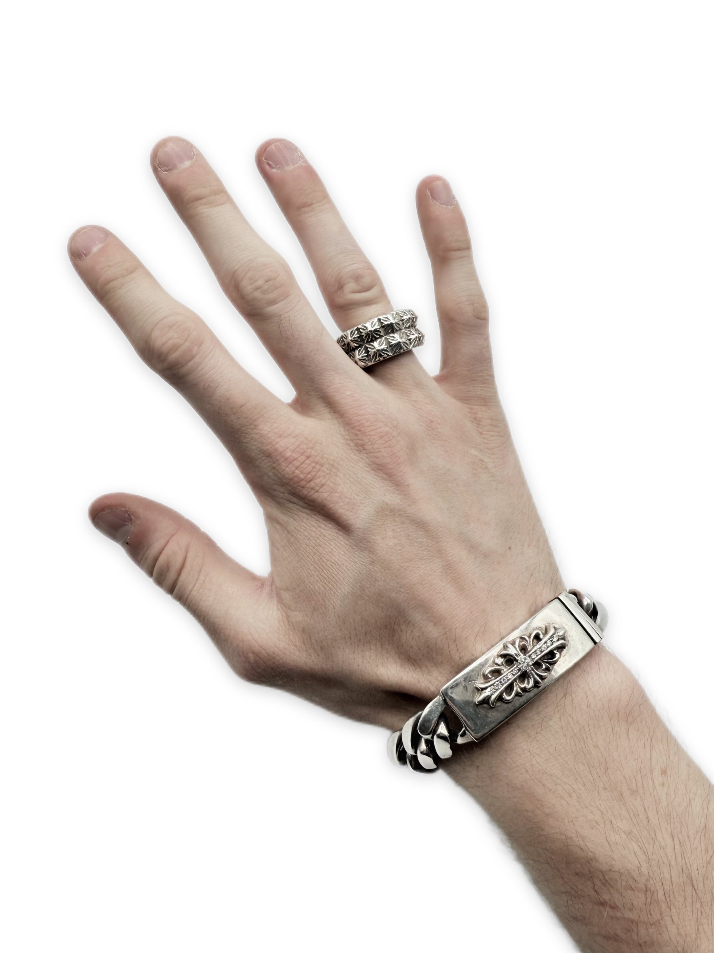 Chrome Hearts ‘Pete Punk’ Double Stud .925 Silver Ring