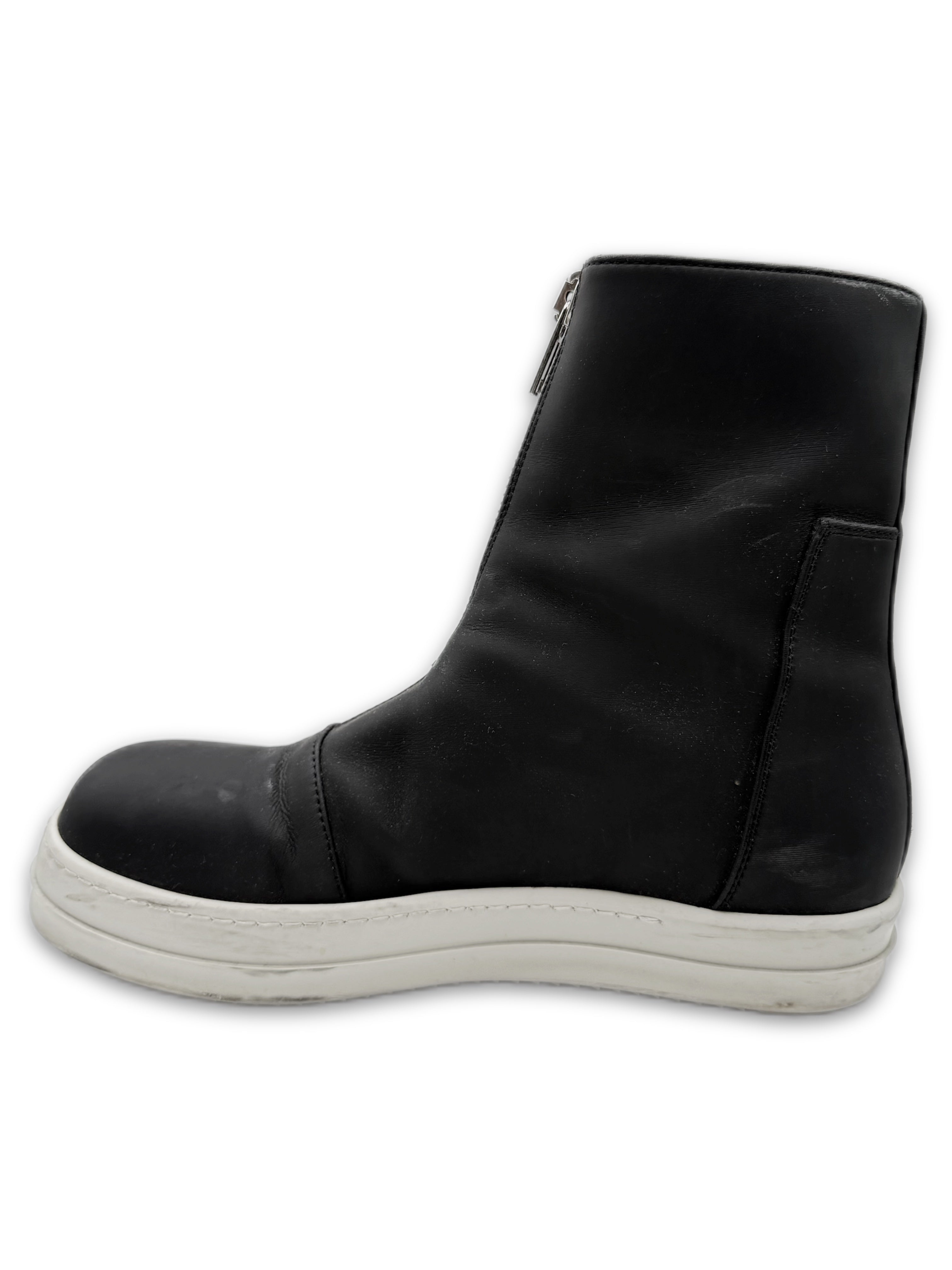Rick Owens DRKSHDW Front Zip Nylon Black Boots