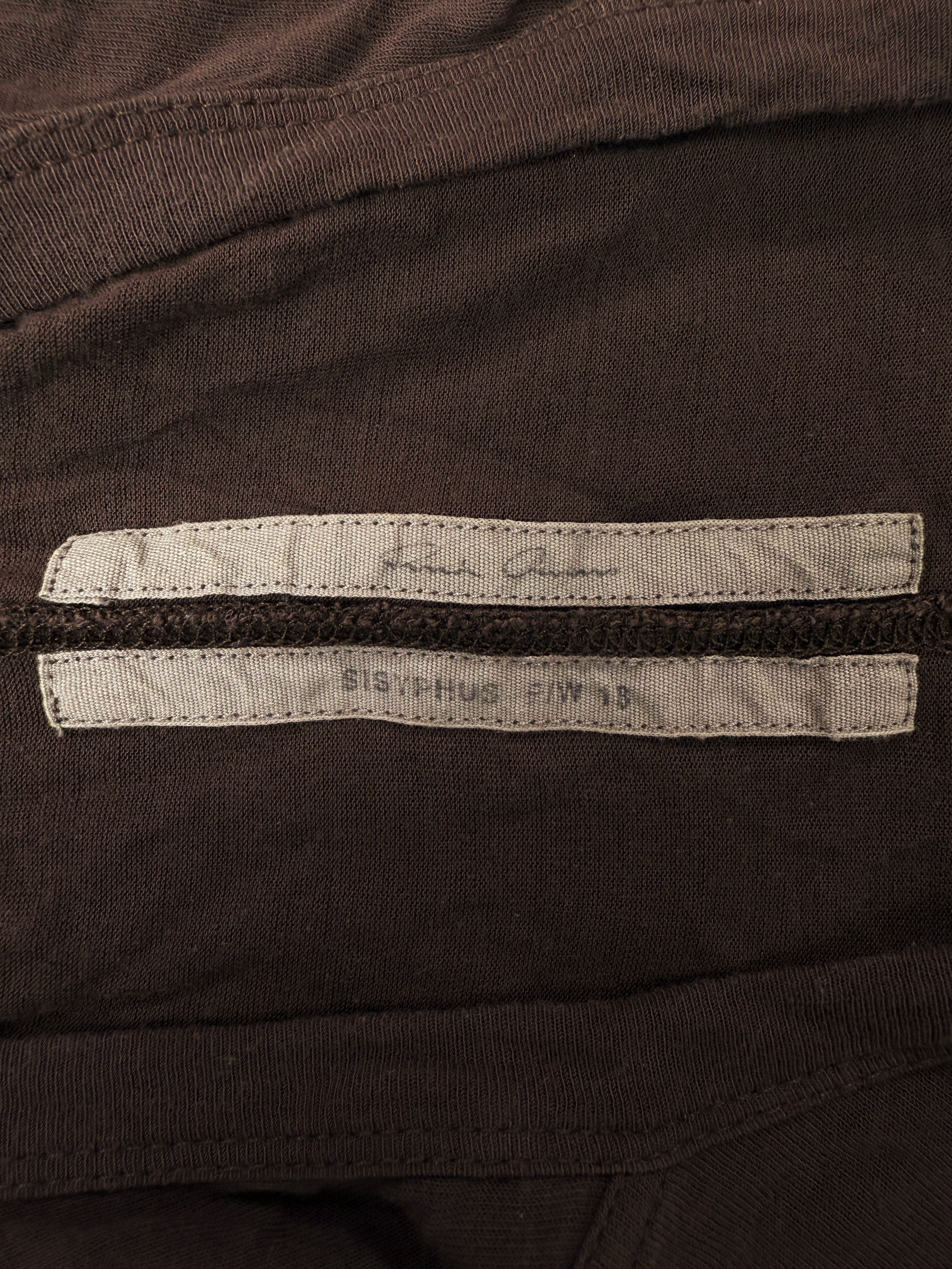 AW18 Rick Owens ‘Sisyphus’ Light Weight Brown Long Sleeve Shirt