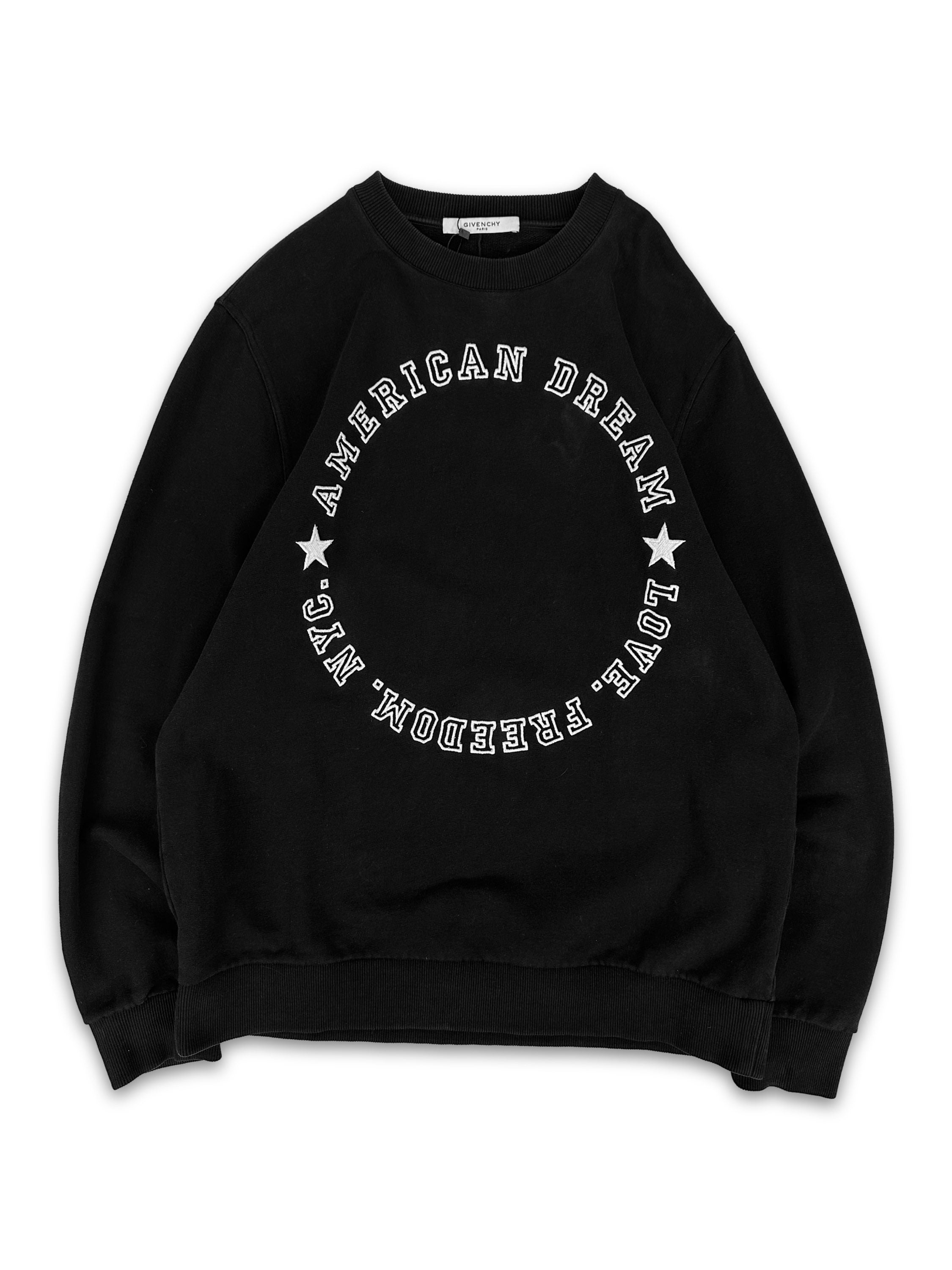 Givenchy ‘American Dream’ Black Collegiate Logo Crewneck