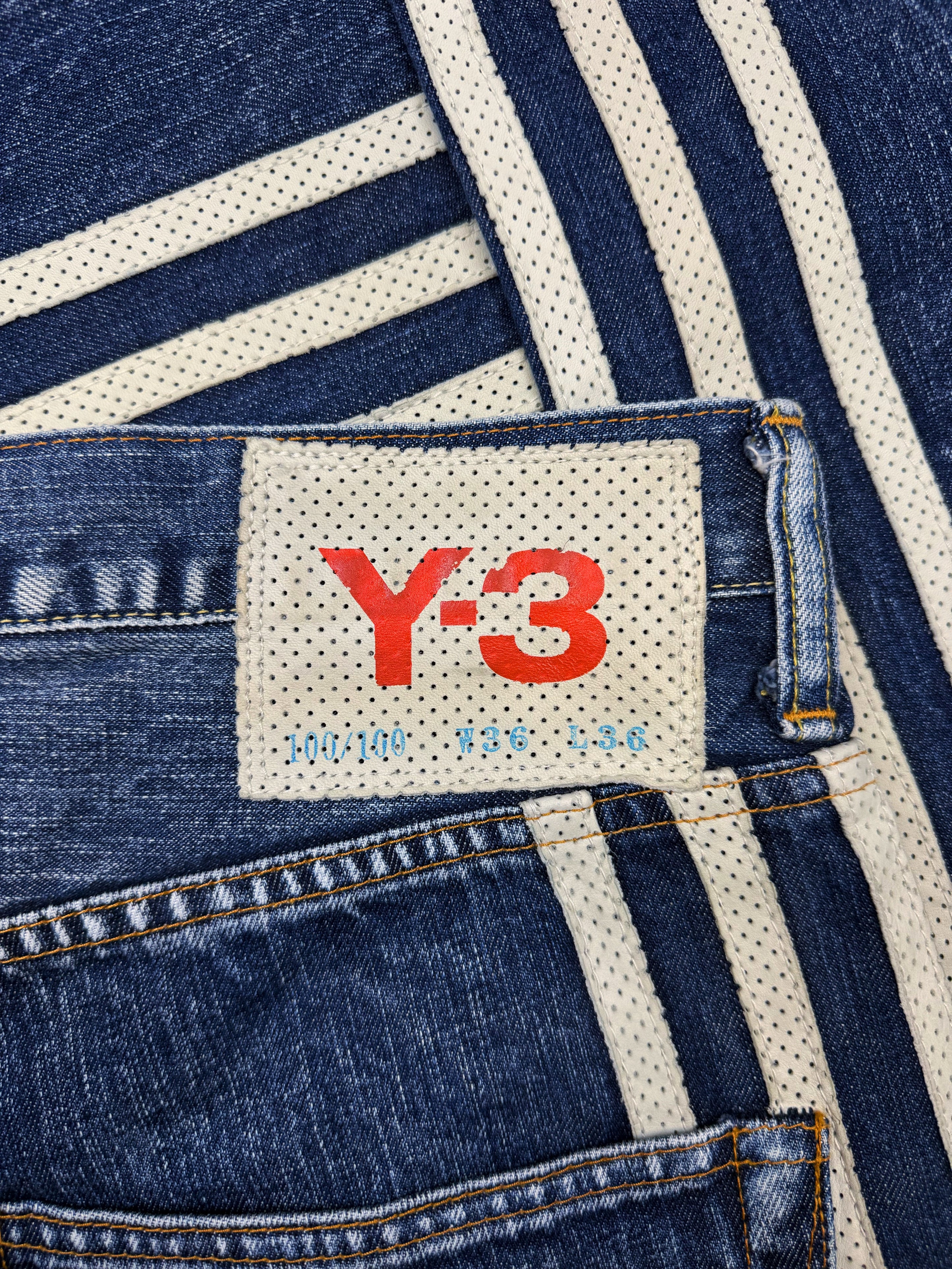 SS04 Yohji Yamamoto Y-3 x Adidas 100/100 Three Stripe Spotted Horse Denim