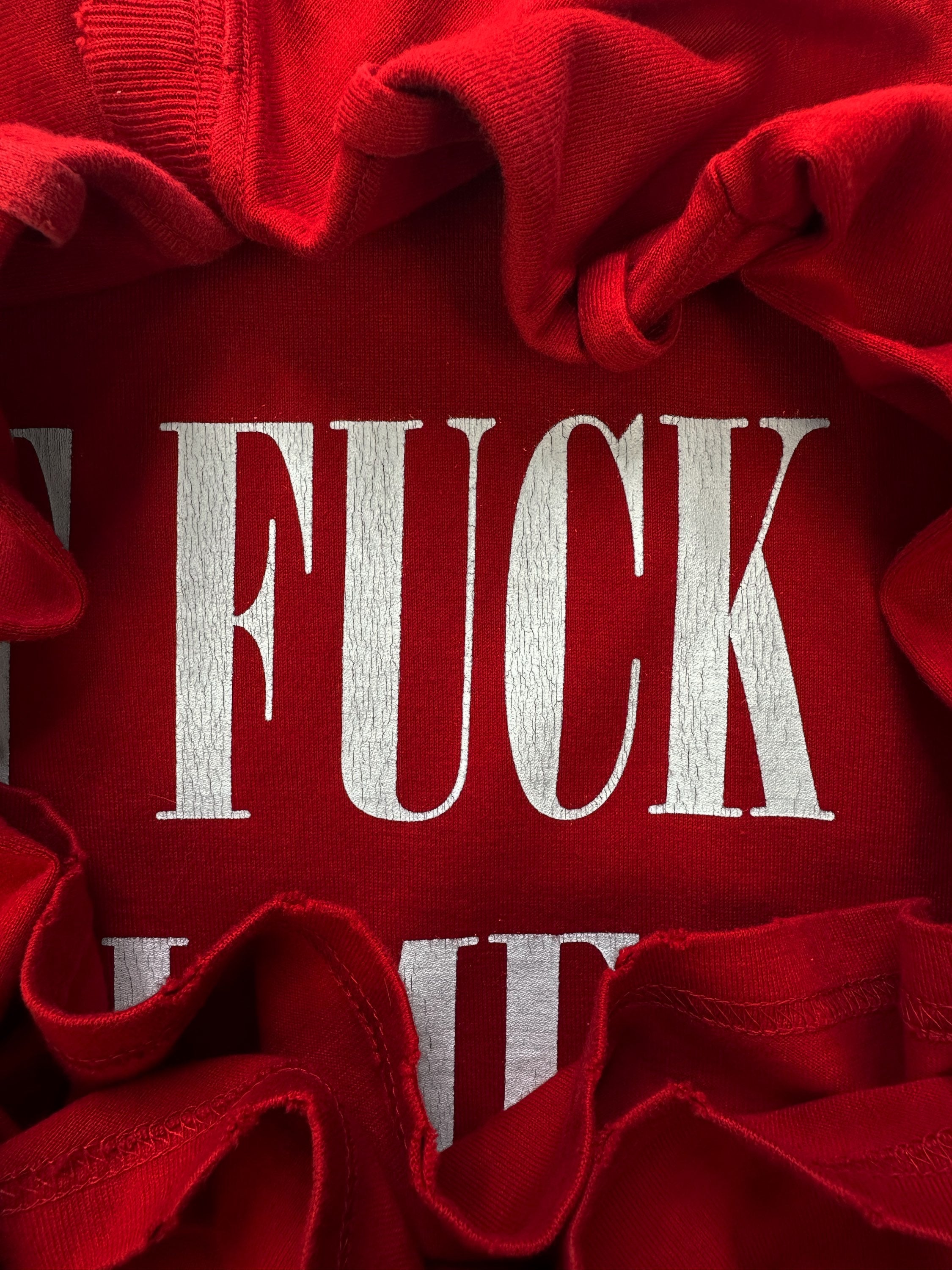 SS06 Number (N)ine ‘Don’t Fuck With Me’ Red Slogan T-Shirt