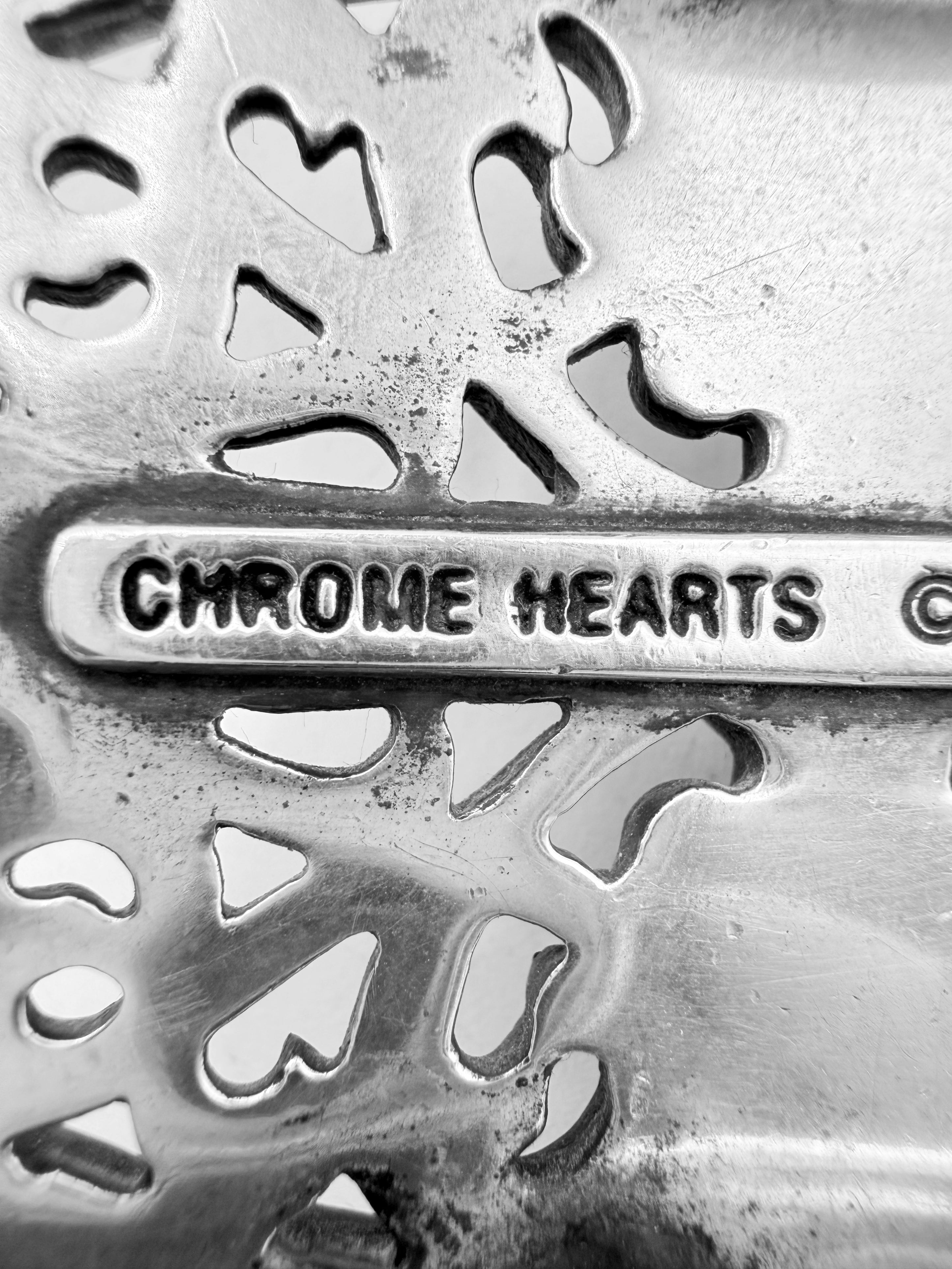 Chrome Hearts Oval 1.5 inch .925 Silver Belt Buckle