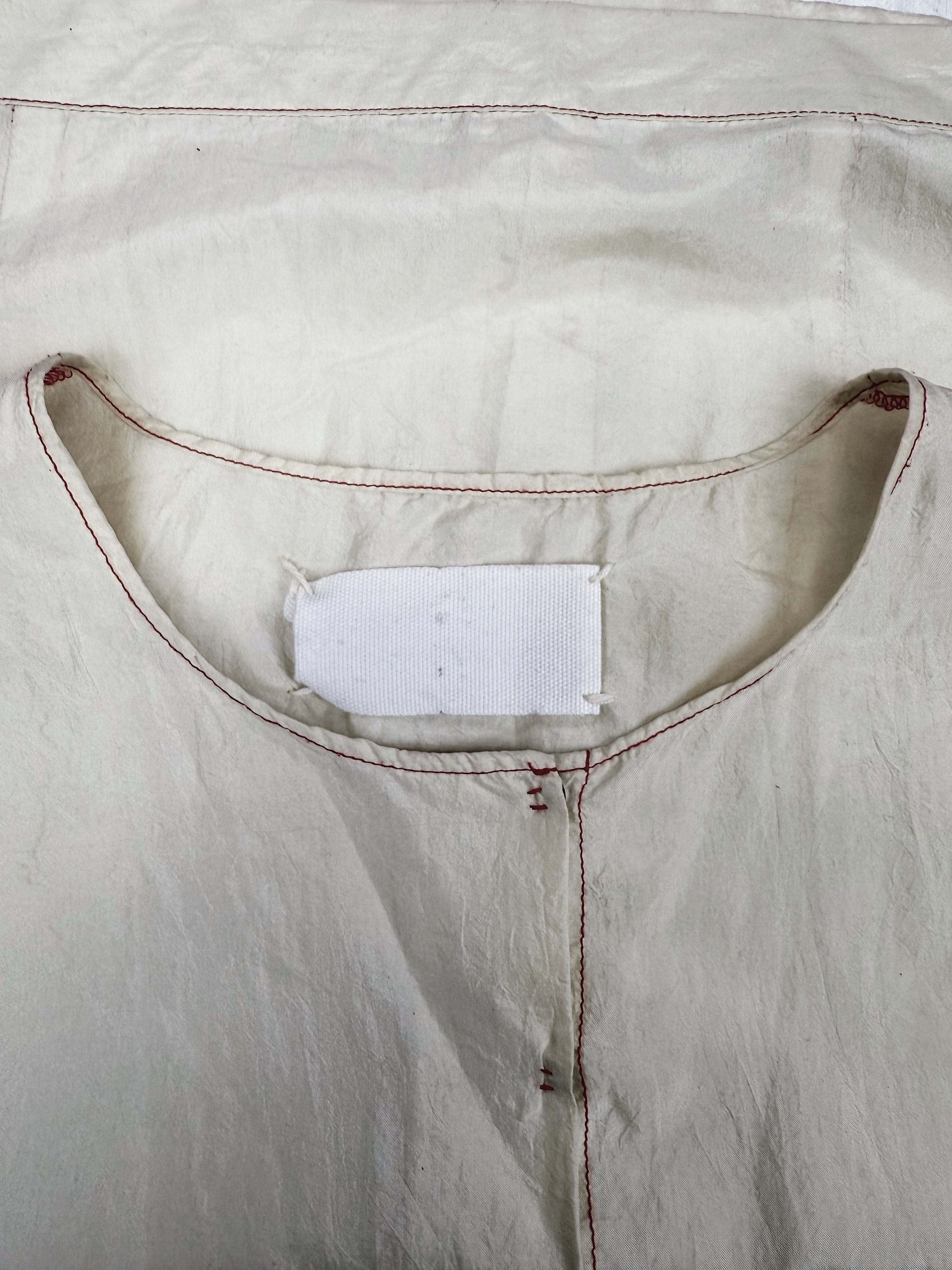 90s Maison Margiela Single Red Stitch White Tag Sleeveless Vest