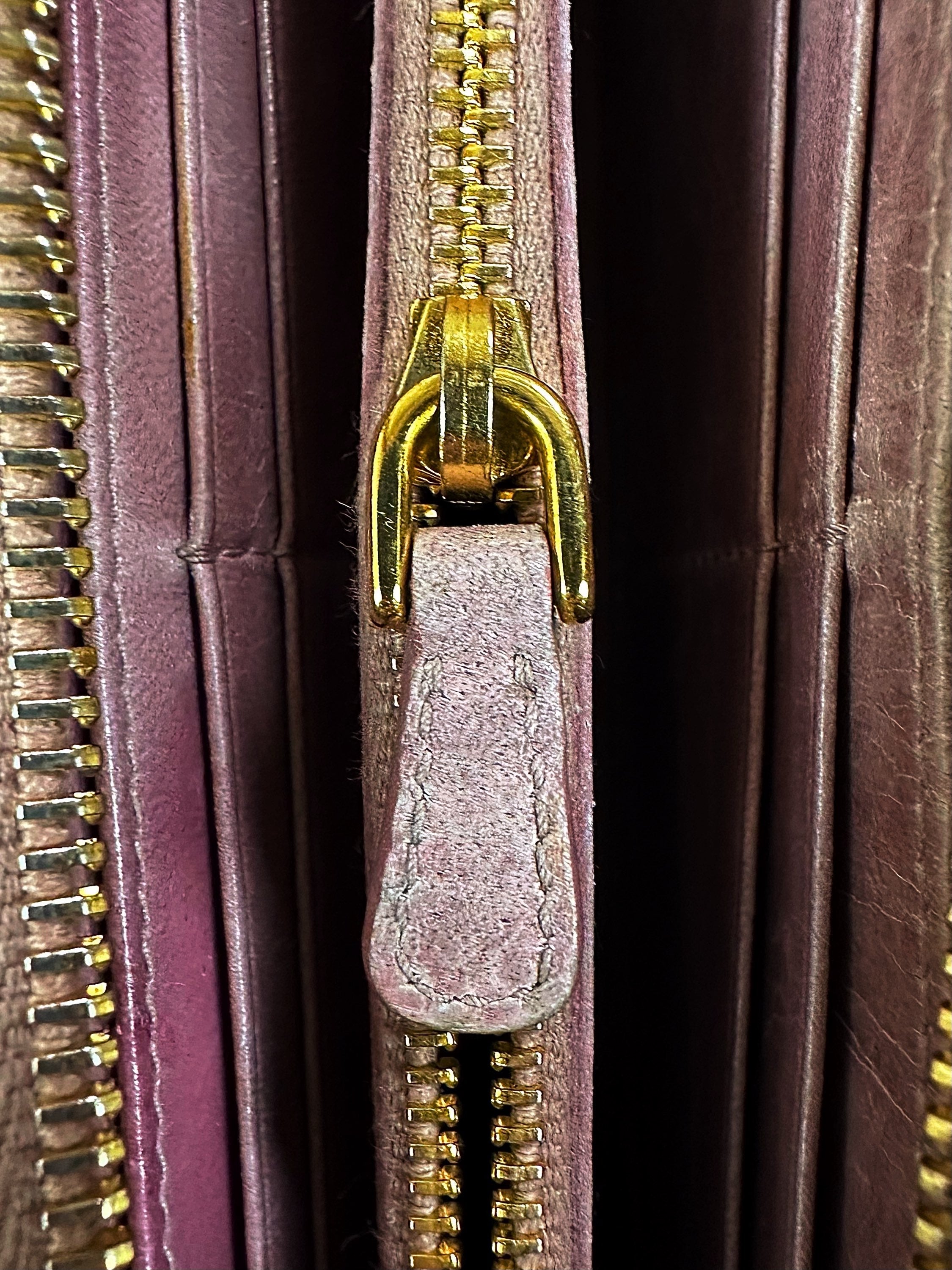 00s Miu Miu Pink Leather Spell Out Logo Long Wallet
