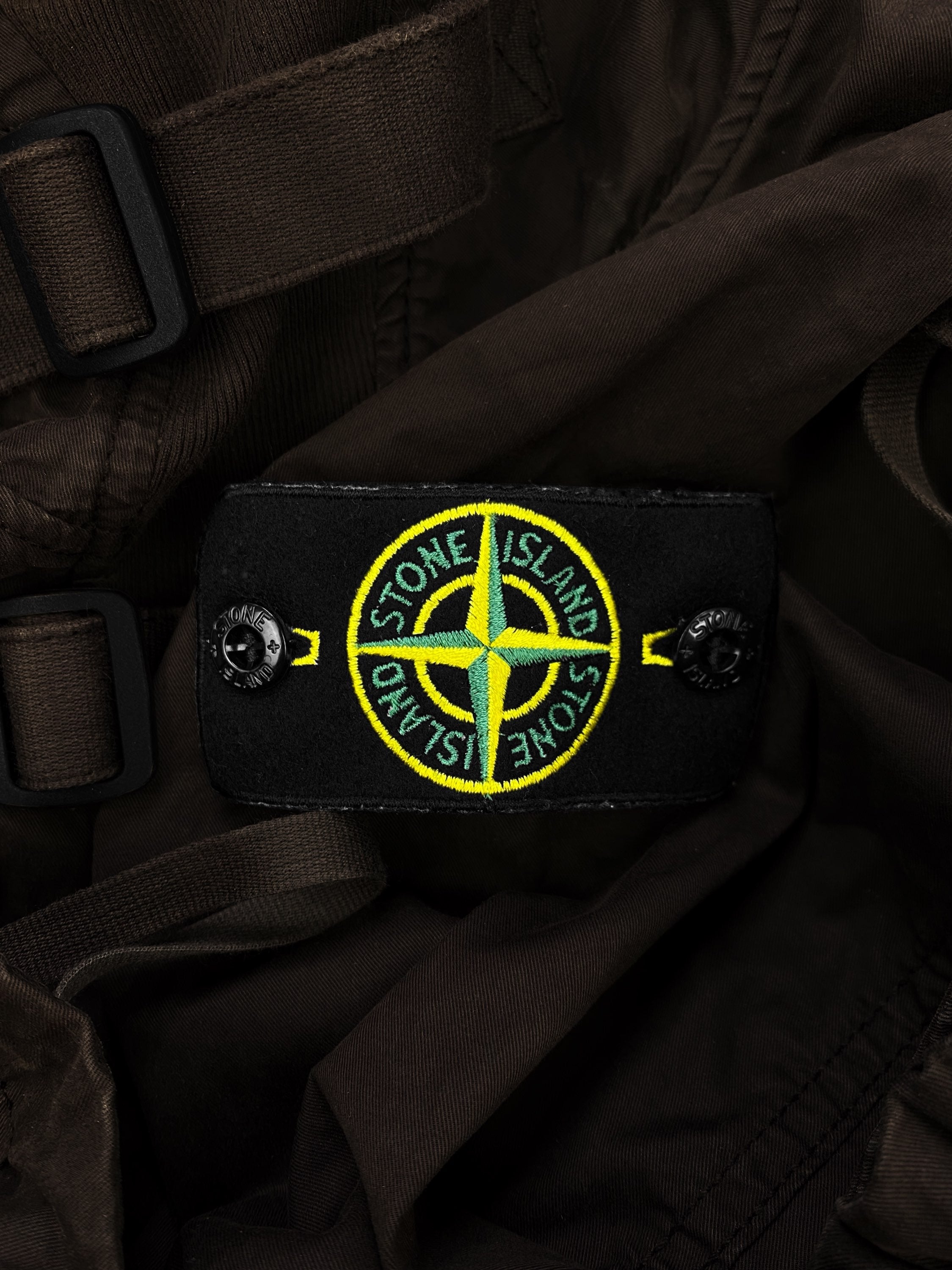 AW21 Stone Island Multi Cargo Pocket Slate Brown Patched Anorak