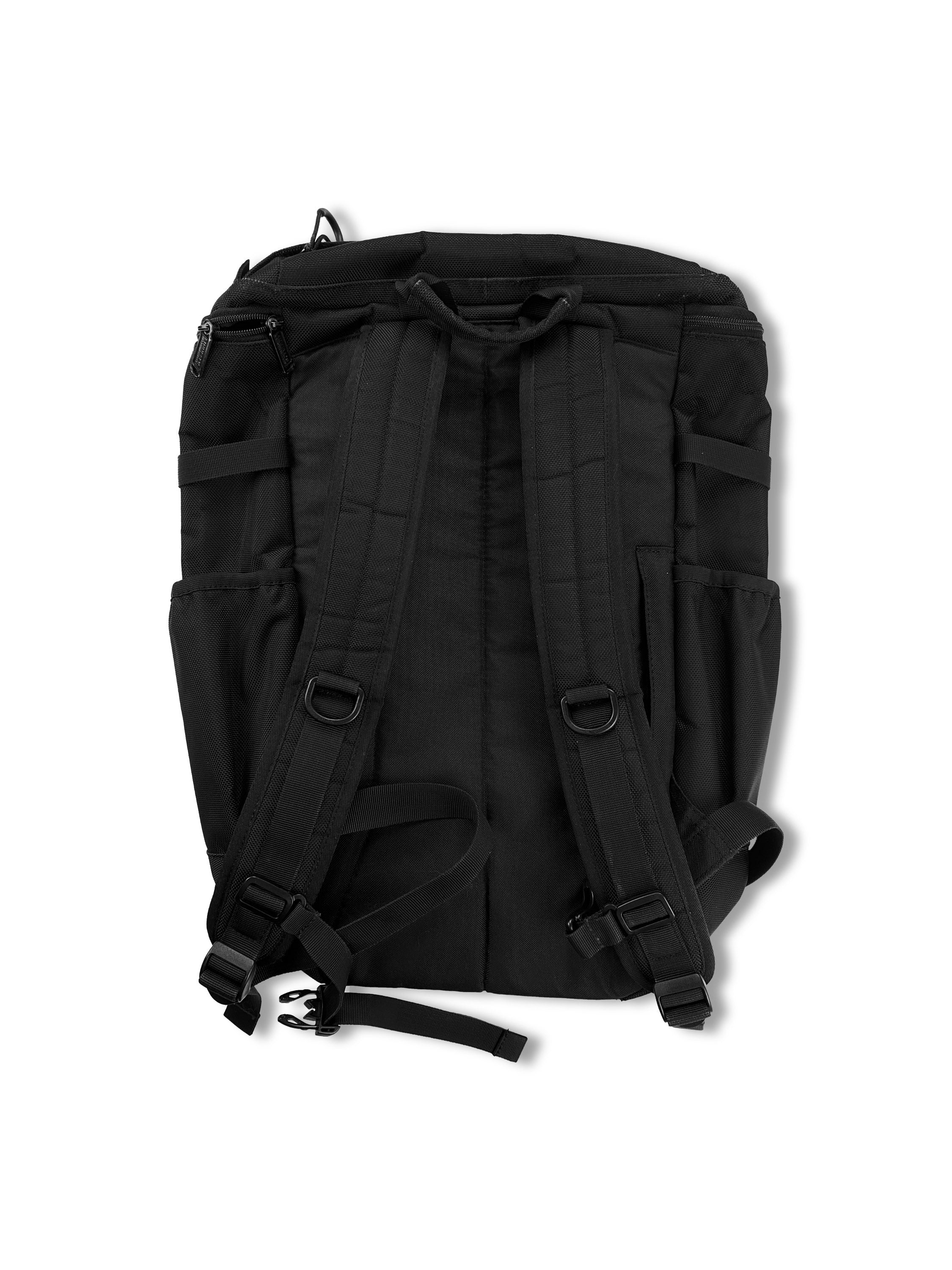 Number (N)ine ‘Police’ Top Loading Black Nylon Logo Backpack