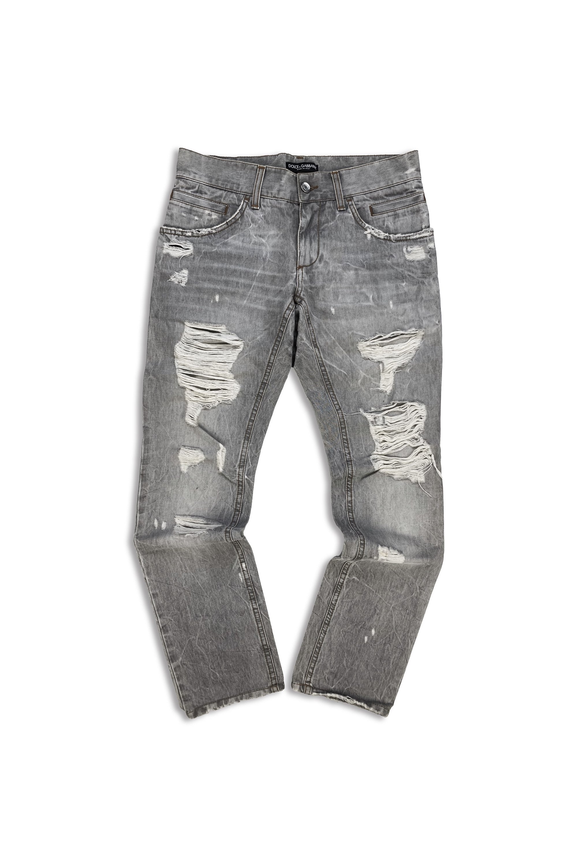 00s Dolce & Gabbana Stone Wash Distressed Denim Jeans