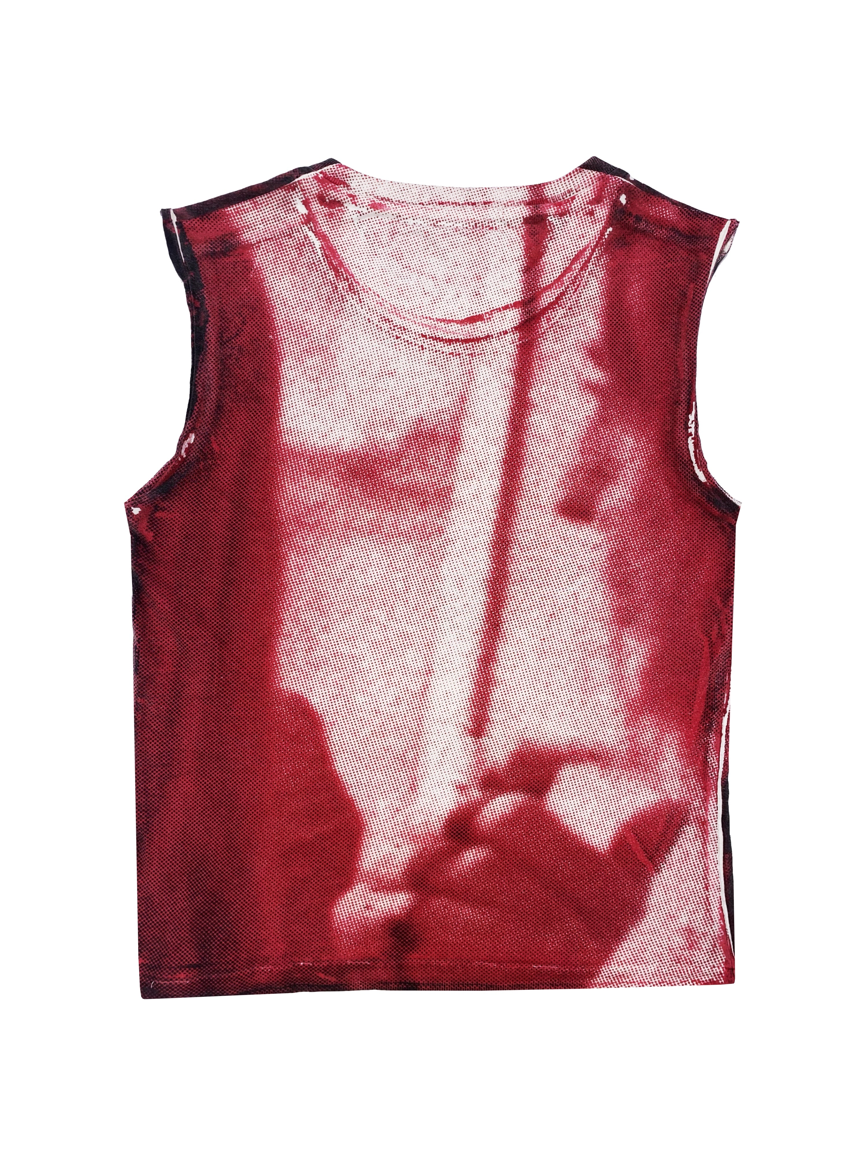 SS04 Maison Margiela Face Pointillism Full Print Tank Top